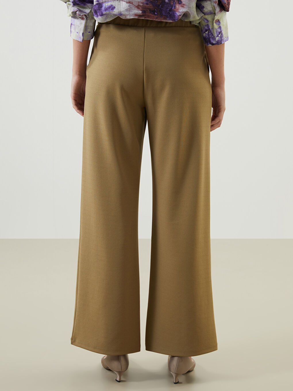 Relaxed Fit Regular Crepe Women's Trousers -S5DE00Z8-L0G