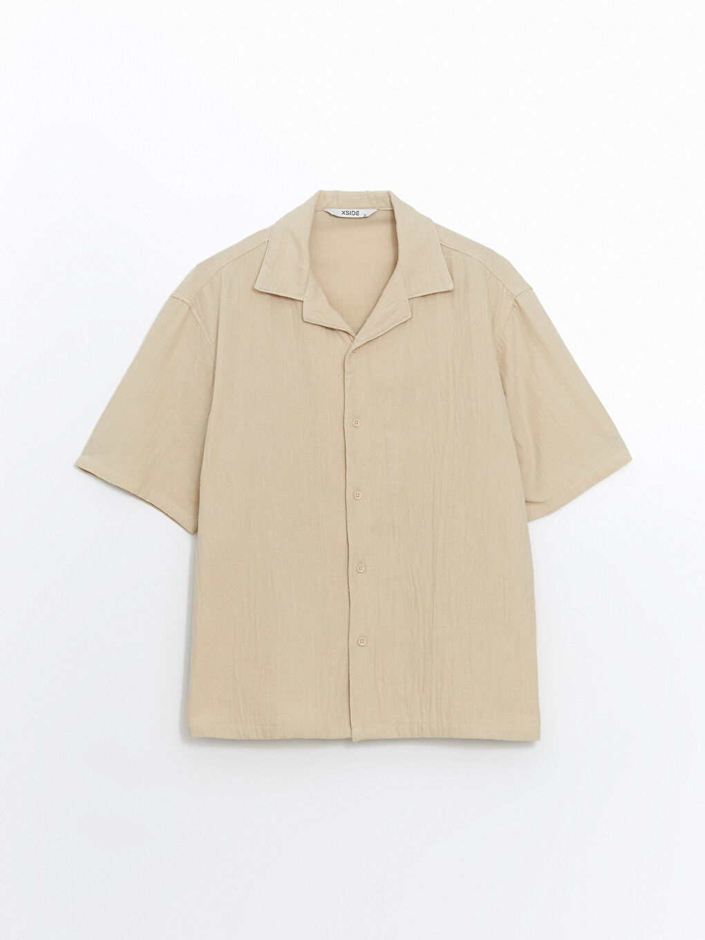 Relaxed Fit Resort Collar Short Sleeve Men's Shirt-12