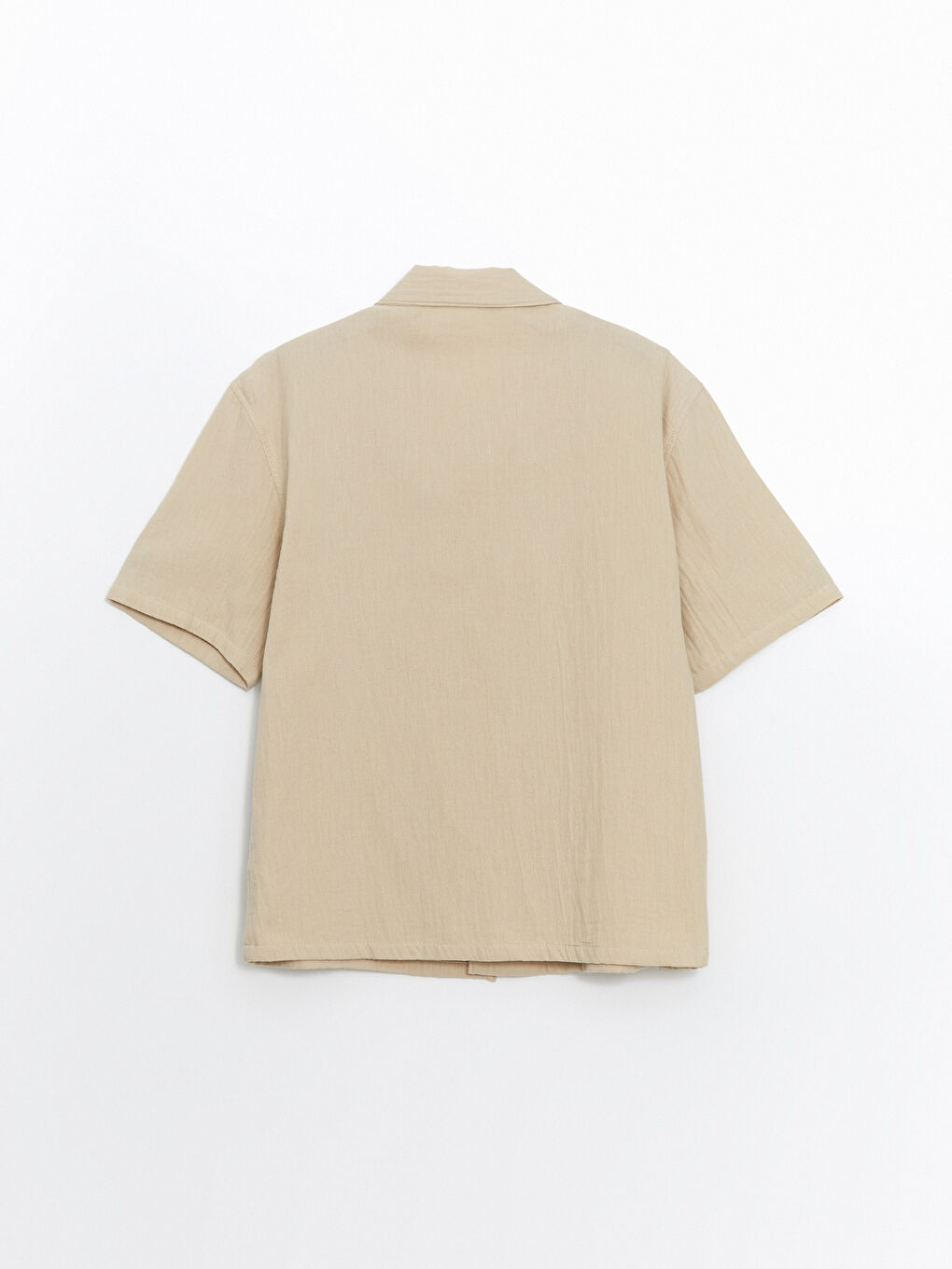 Relaxed Fit Resort Collar Short Sleeve Men's Shirt-13