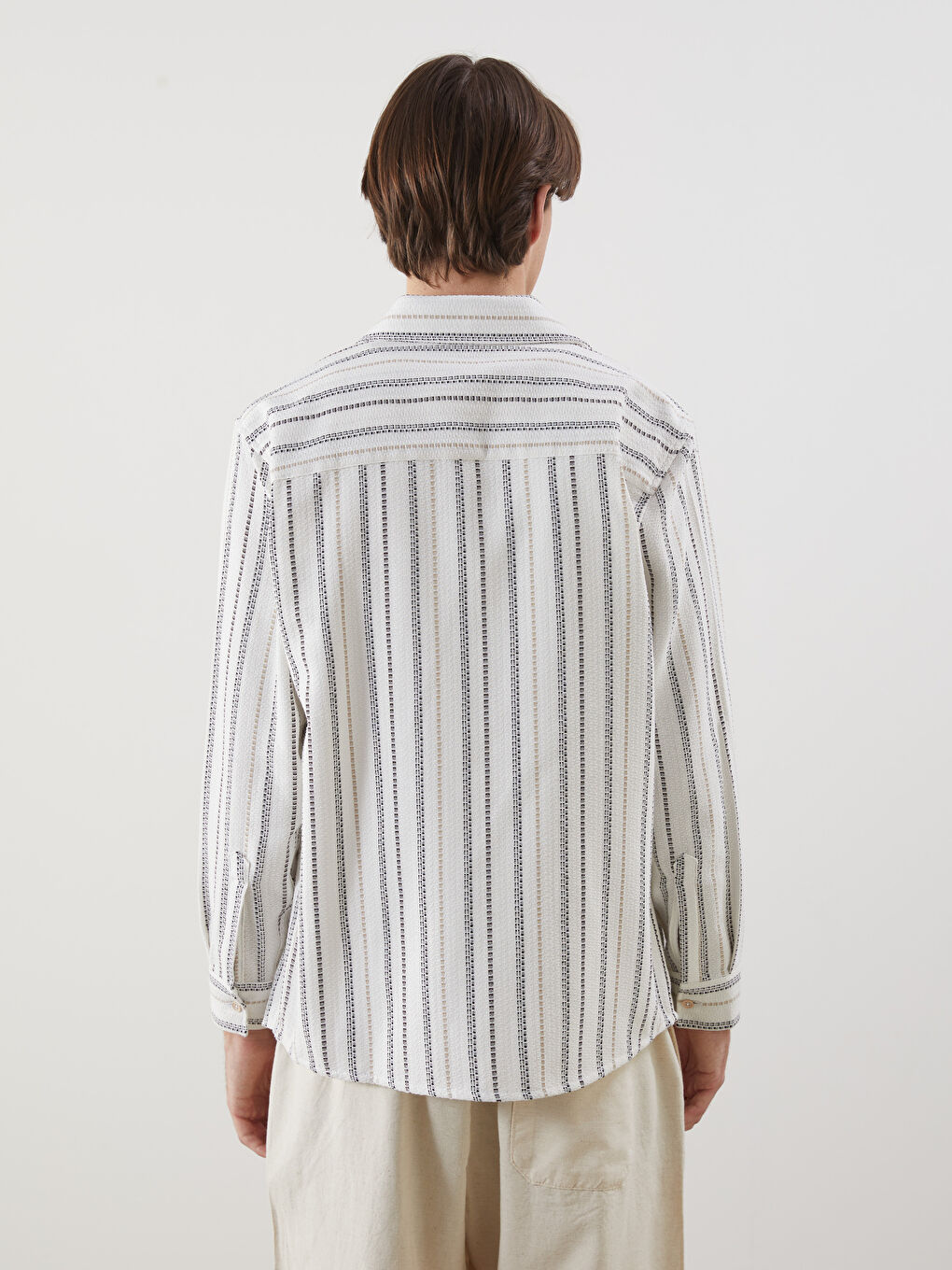 Regular Fit Long Sleeve Men's Shirt -S5DE48Z8-LE8