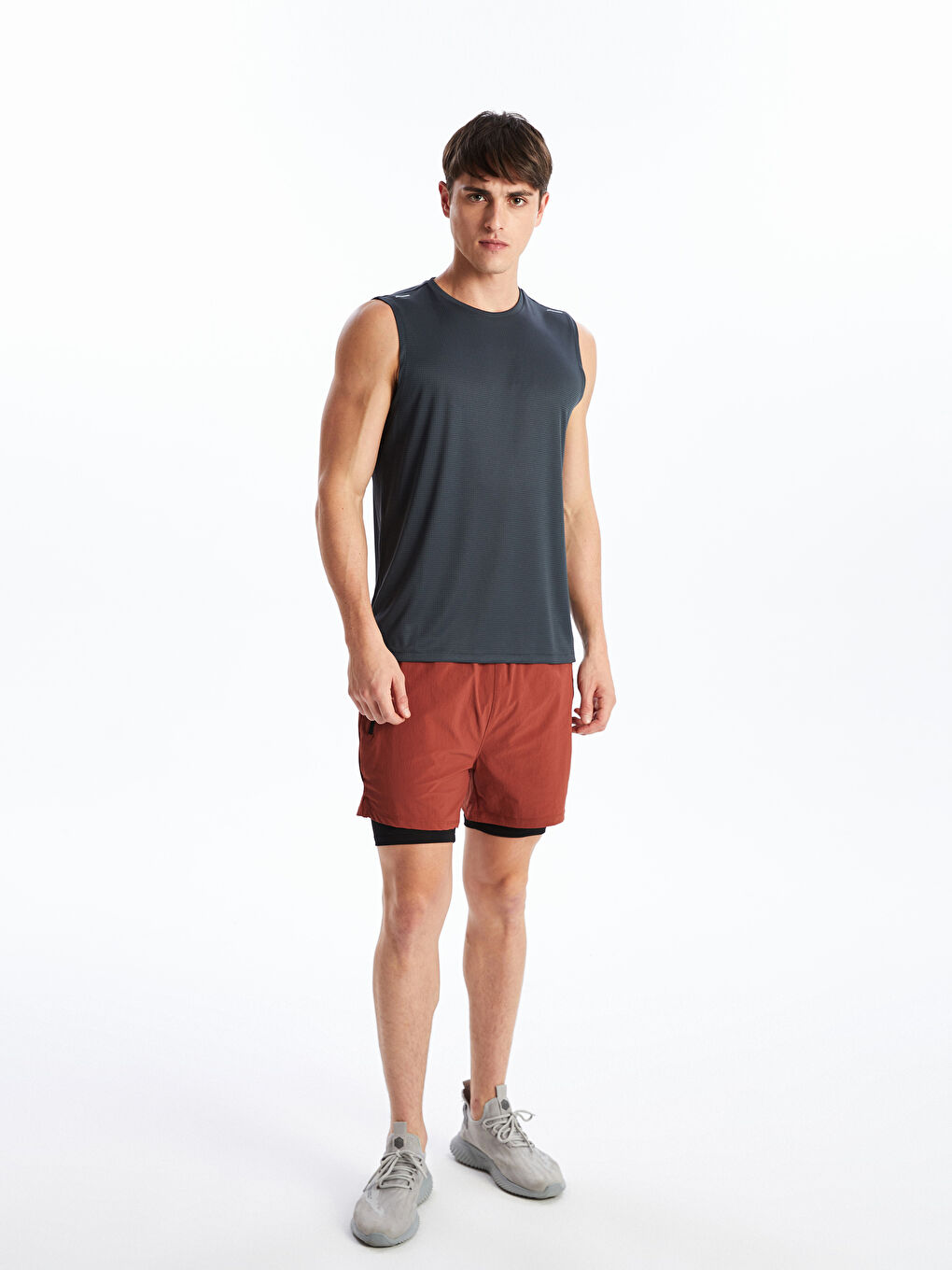 Crew Neck Men's Sleeveless T-Shirt-2