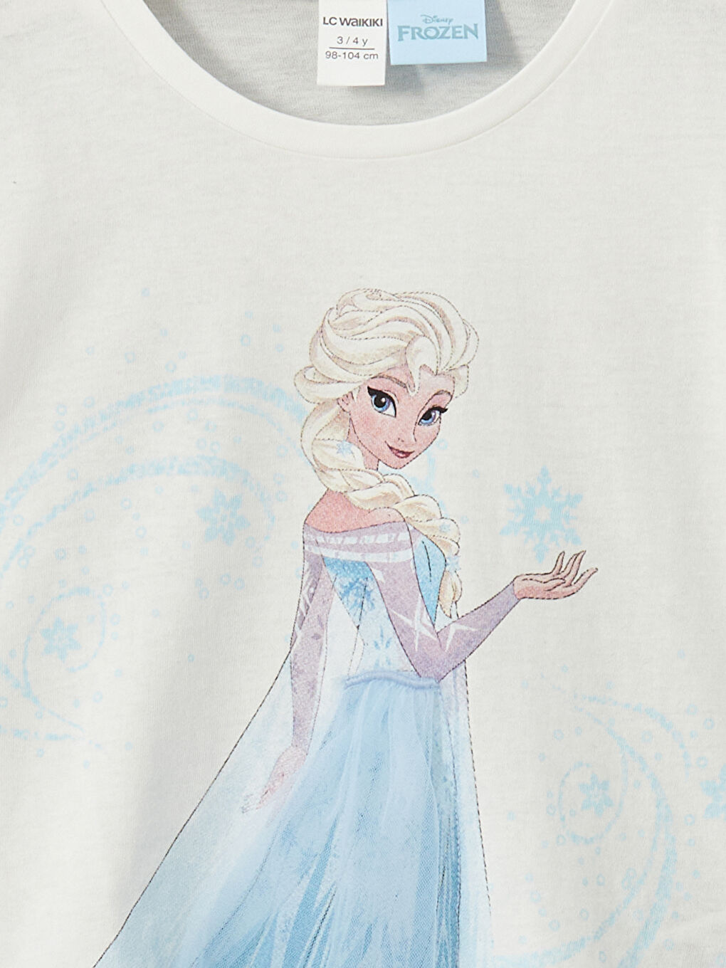Crew Neck Elsa Printed Jersey Girls' T-Shirt -S5DE79Z1-R9J