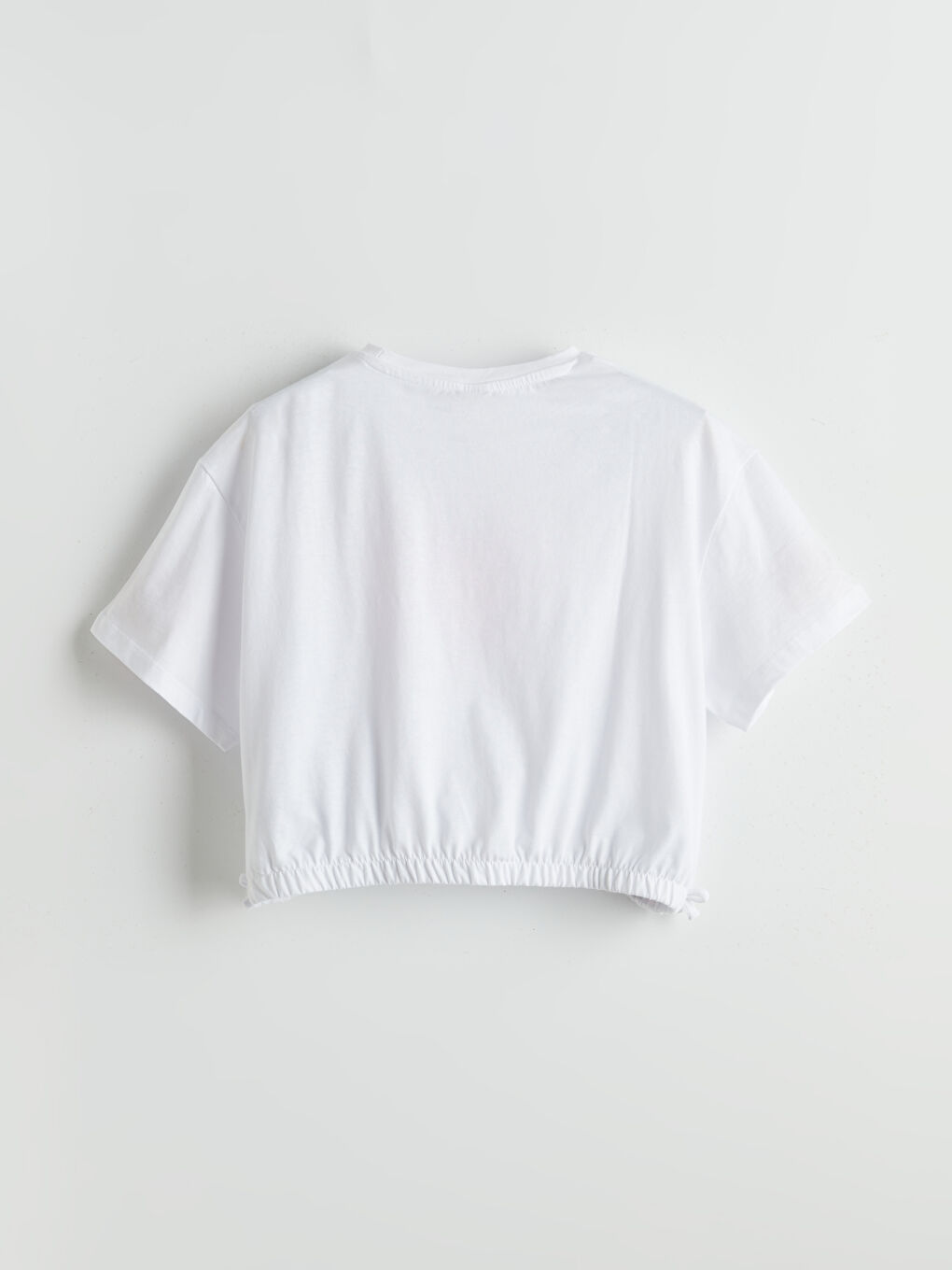Crew Neck Printed Girls' T-Shirt -S5DE97Z4-FFB