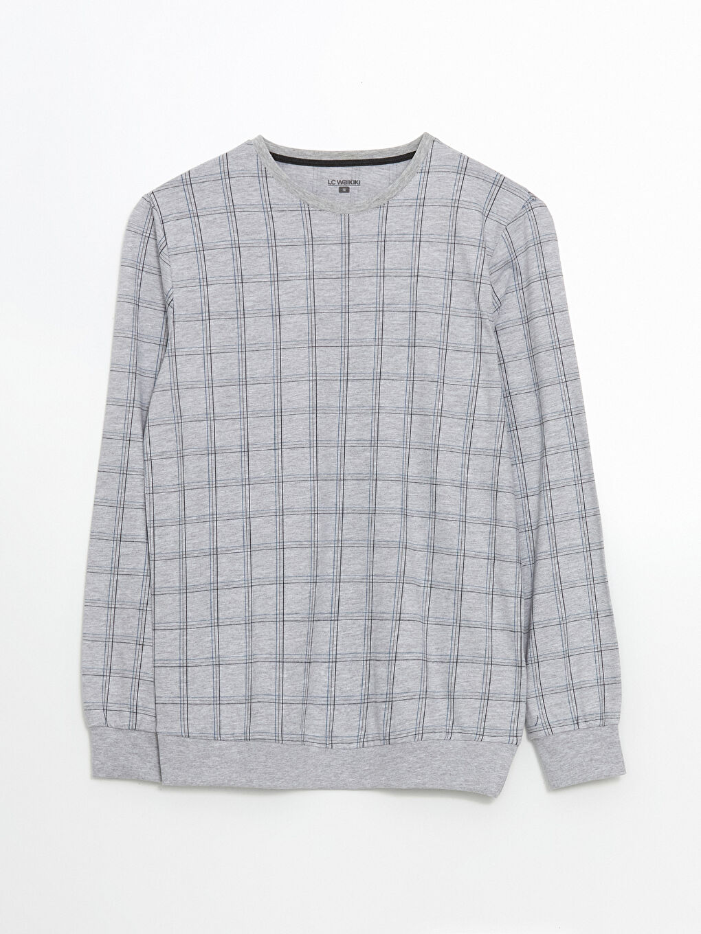 Gri Standart Kalıp Erkek Pijama Takımı-5