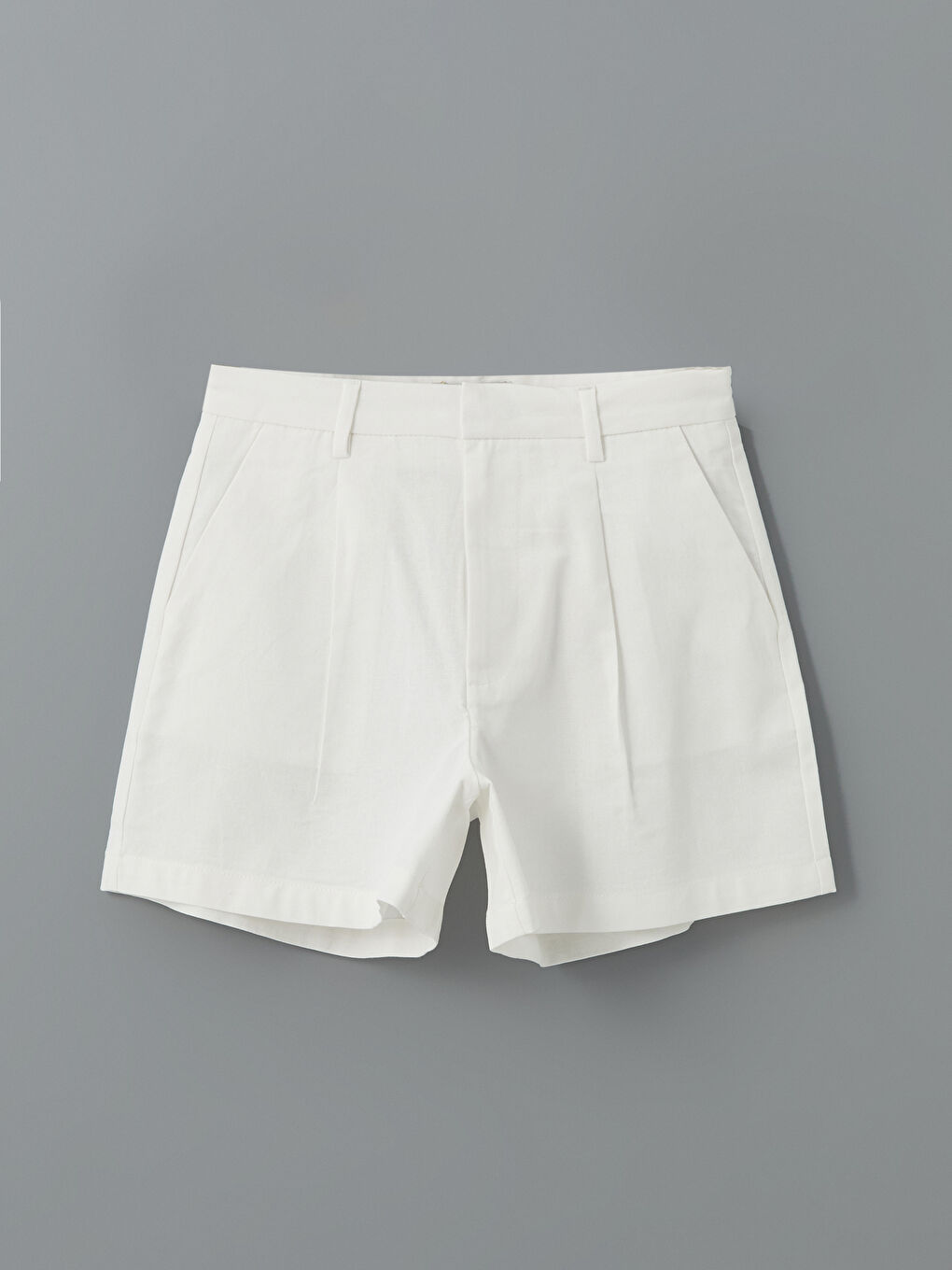 Loose Fit Linen Blend Women's Shorts -S5DF18Z8-Q6K