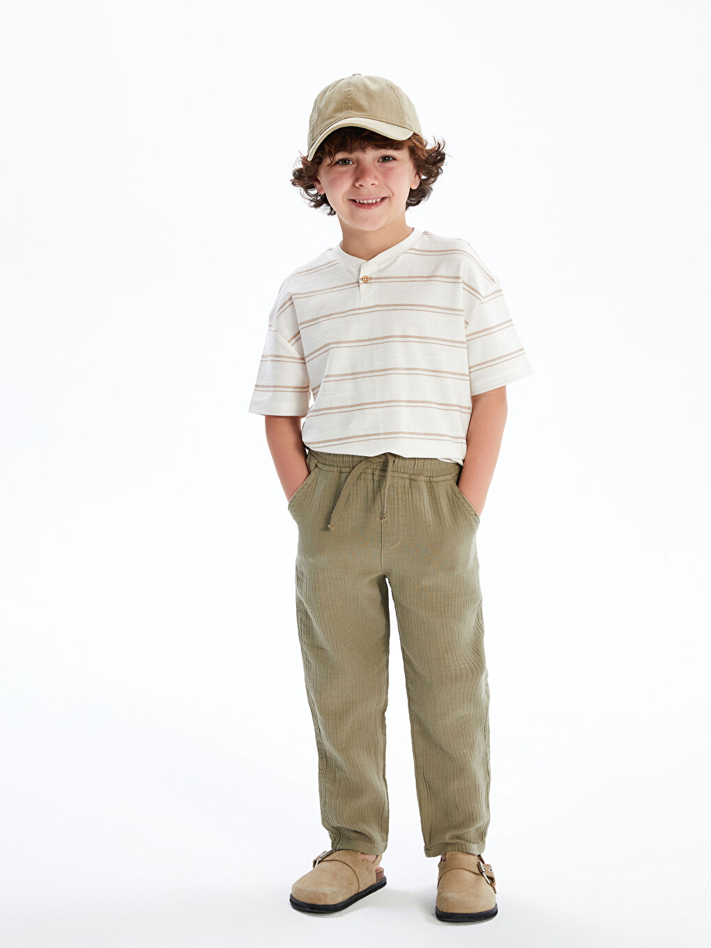 Regular Fit Drawstring Baby Boys' Trousers -S5DF20Z1-QZR