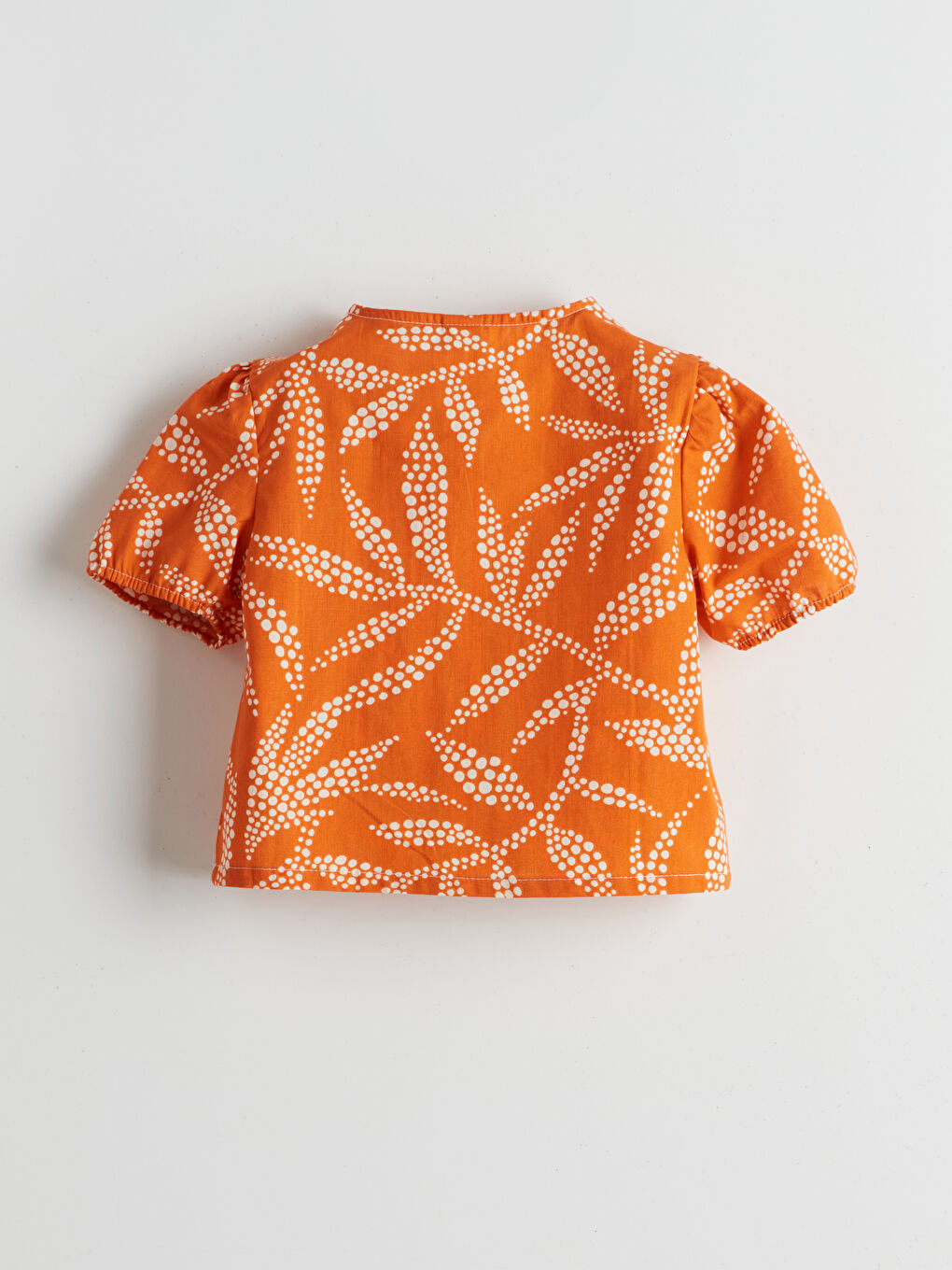 Crew Neck Girls' Crop Shirt-1