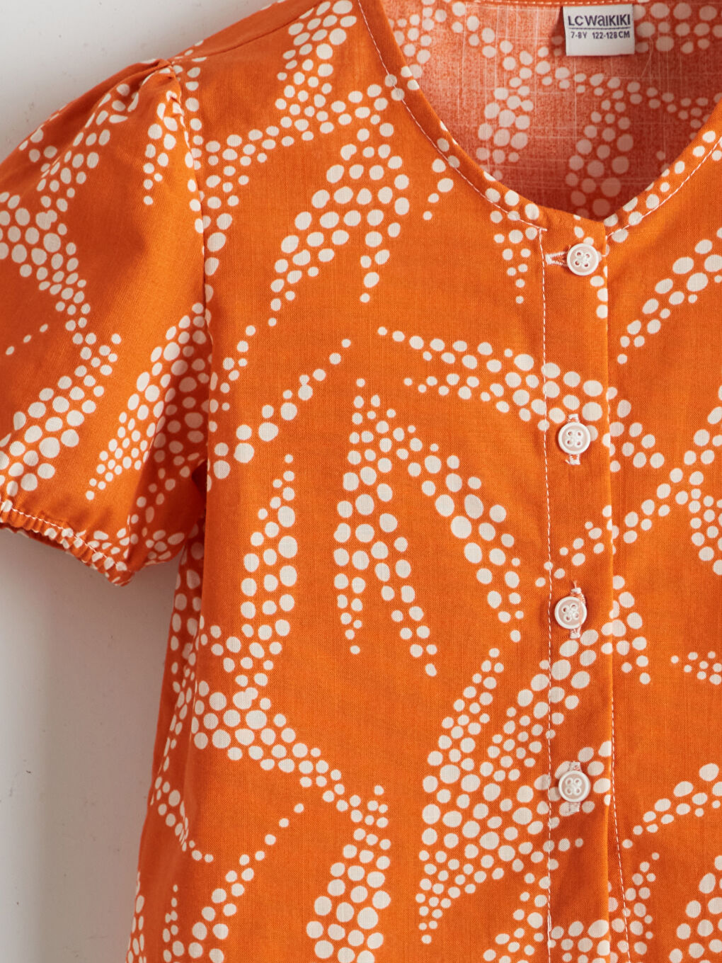 Crew Neck Girls' Crop Shirt-2