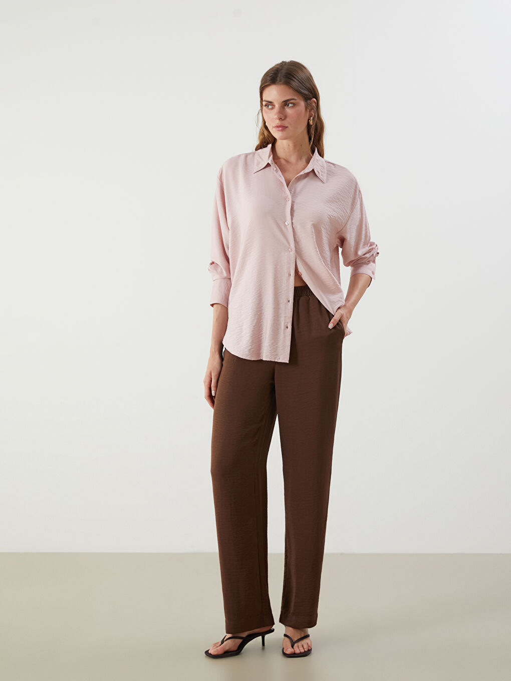 LCW Vision Elasticated Waist Women's Trousers -S5DF32Z8-CTC