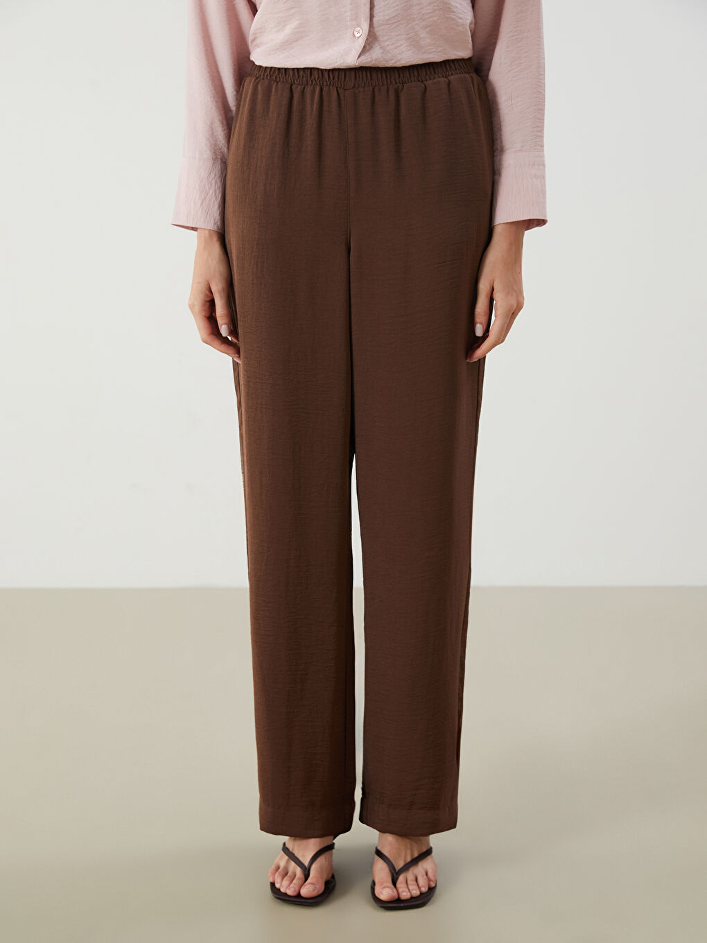 LCW Vision Elasticated Waist Women's Trousers -S5DF32Z8-CTC