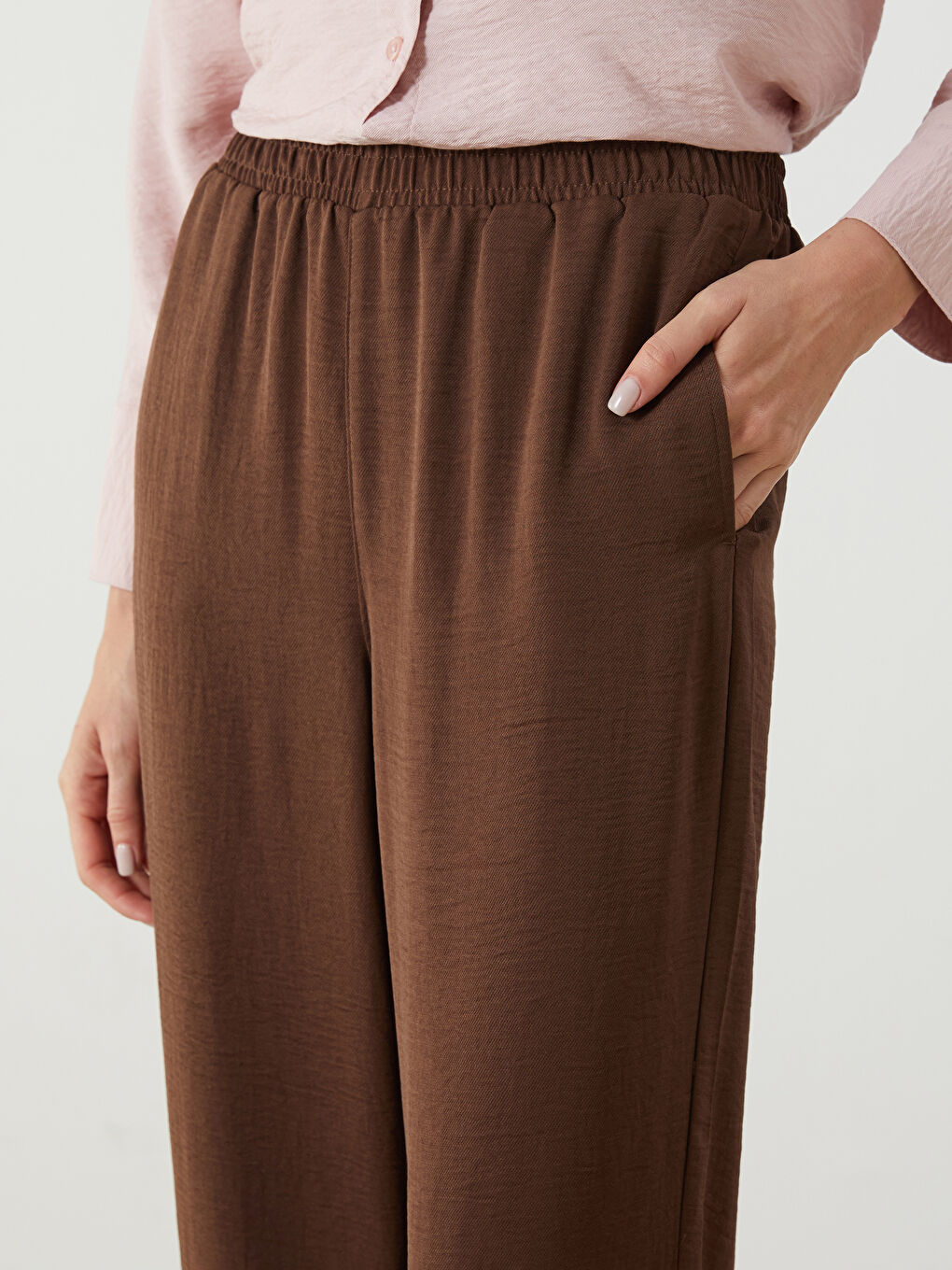 LCW Vision Elasticated Waist Women's Trousers -S5DF32Z8-CTC