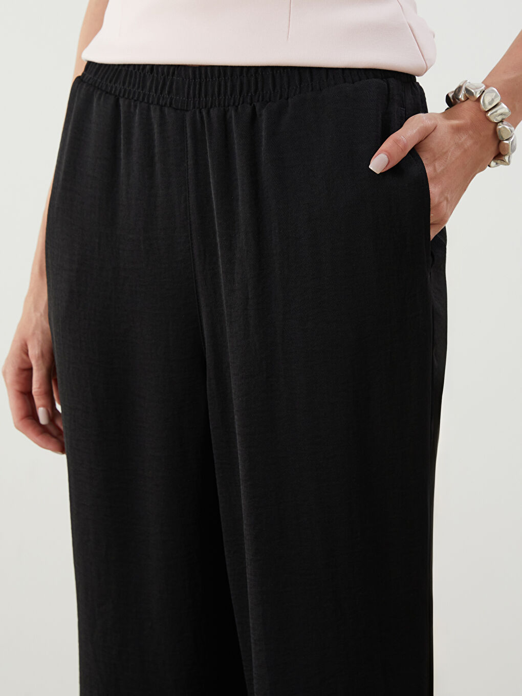 LCW Vision Elasticated Waist Women's Trousers -S5DF32Z8-CVL