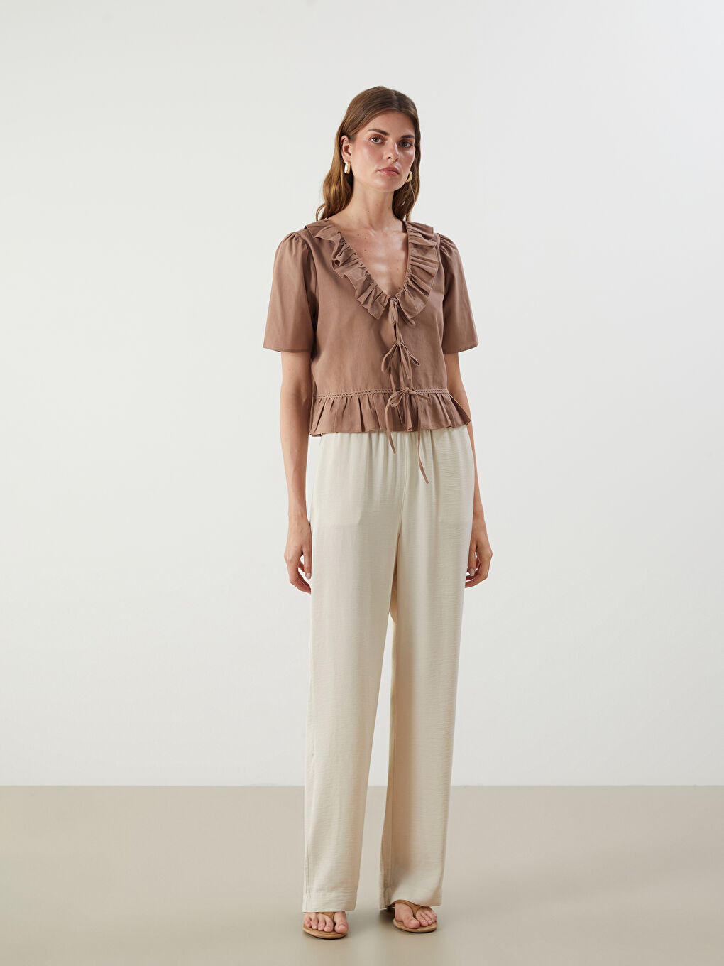 LCW Vision Elasticated Waist Women's Trousers -S5DF32Z8-D1N