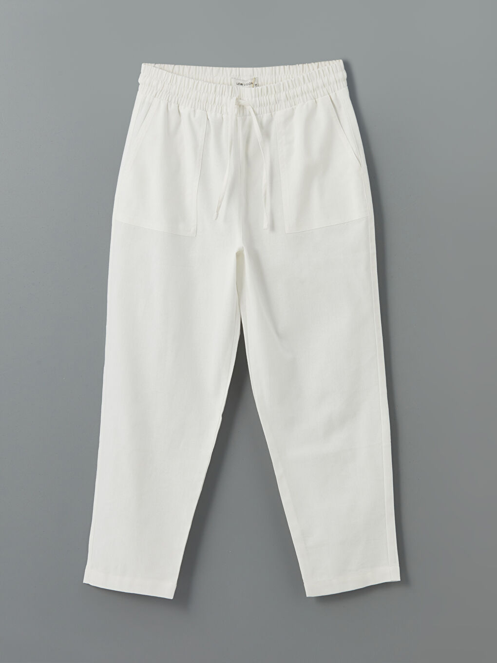 Ženske pantalone sa mešavionom lana šargarepa izleda -S5DF42Z8-R9J