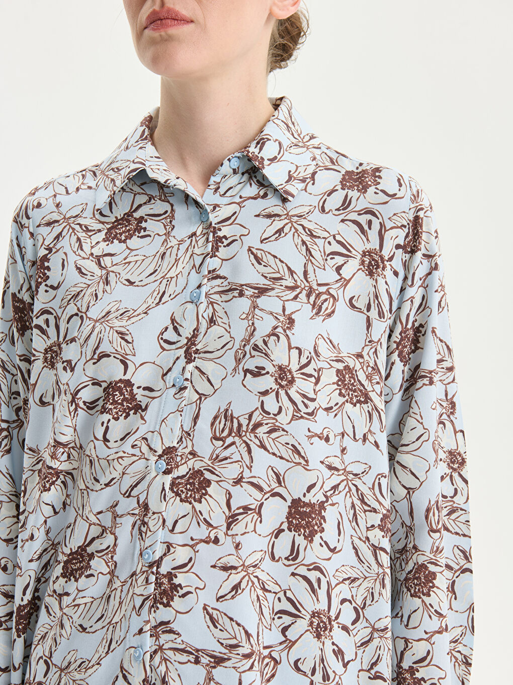 Floral Women's Shirt Tunic -S5DF54Z8-LQK