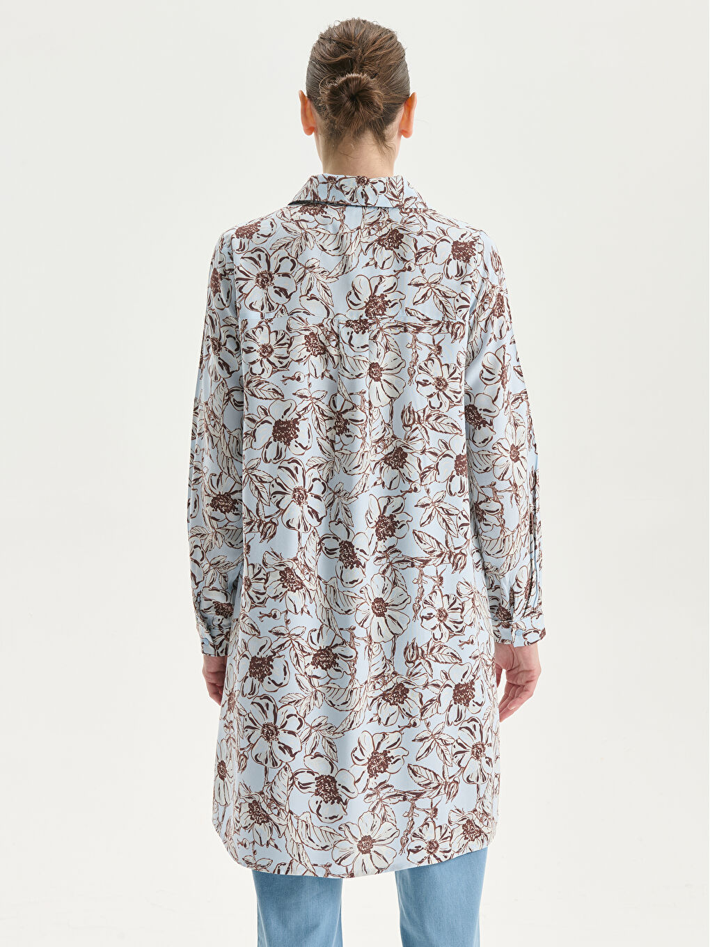 Floral Women's Shirt Tunic -S5DF54Z8-LQK