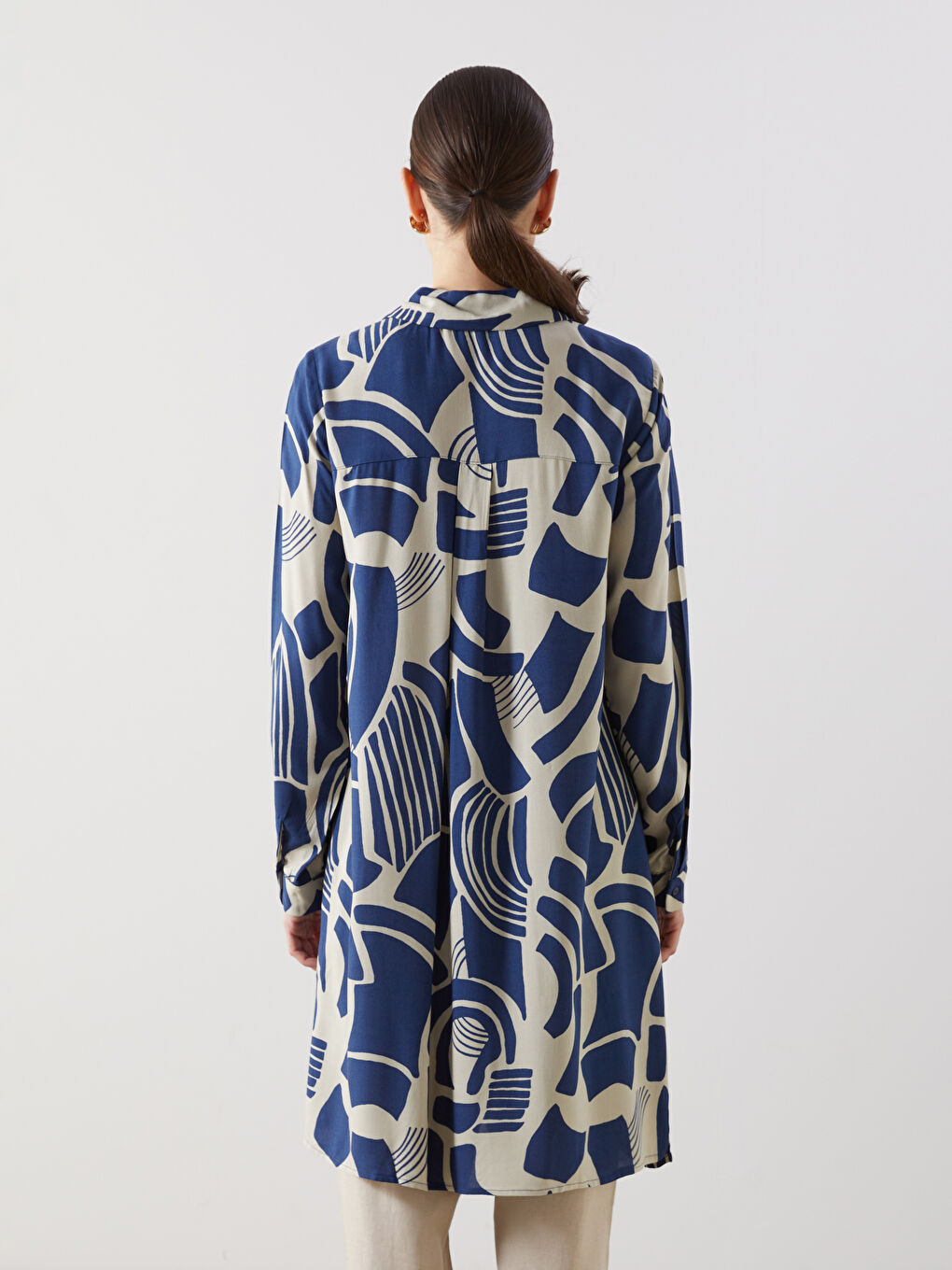 Patterned Women's Shirt Tunic -S5DF54Z8-LSF