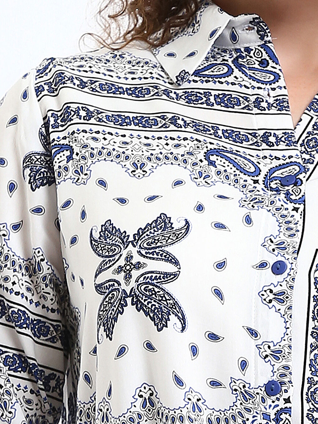 Patterned Women's Shirt Tunic-2