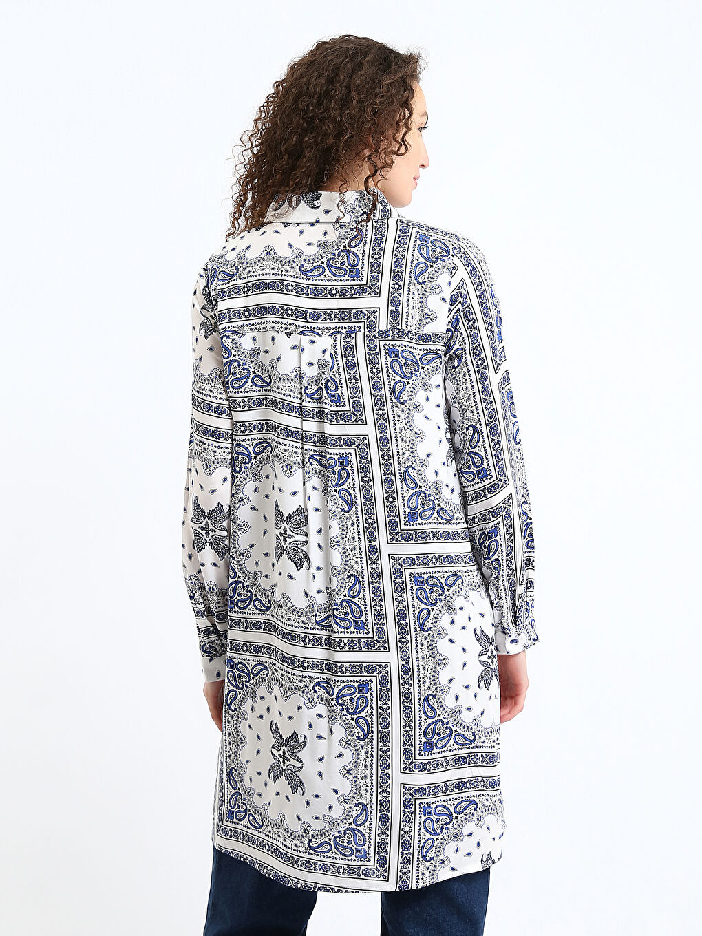 Patterned Women's Shirt Tunic-4