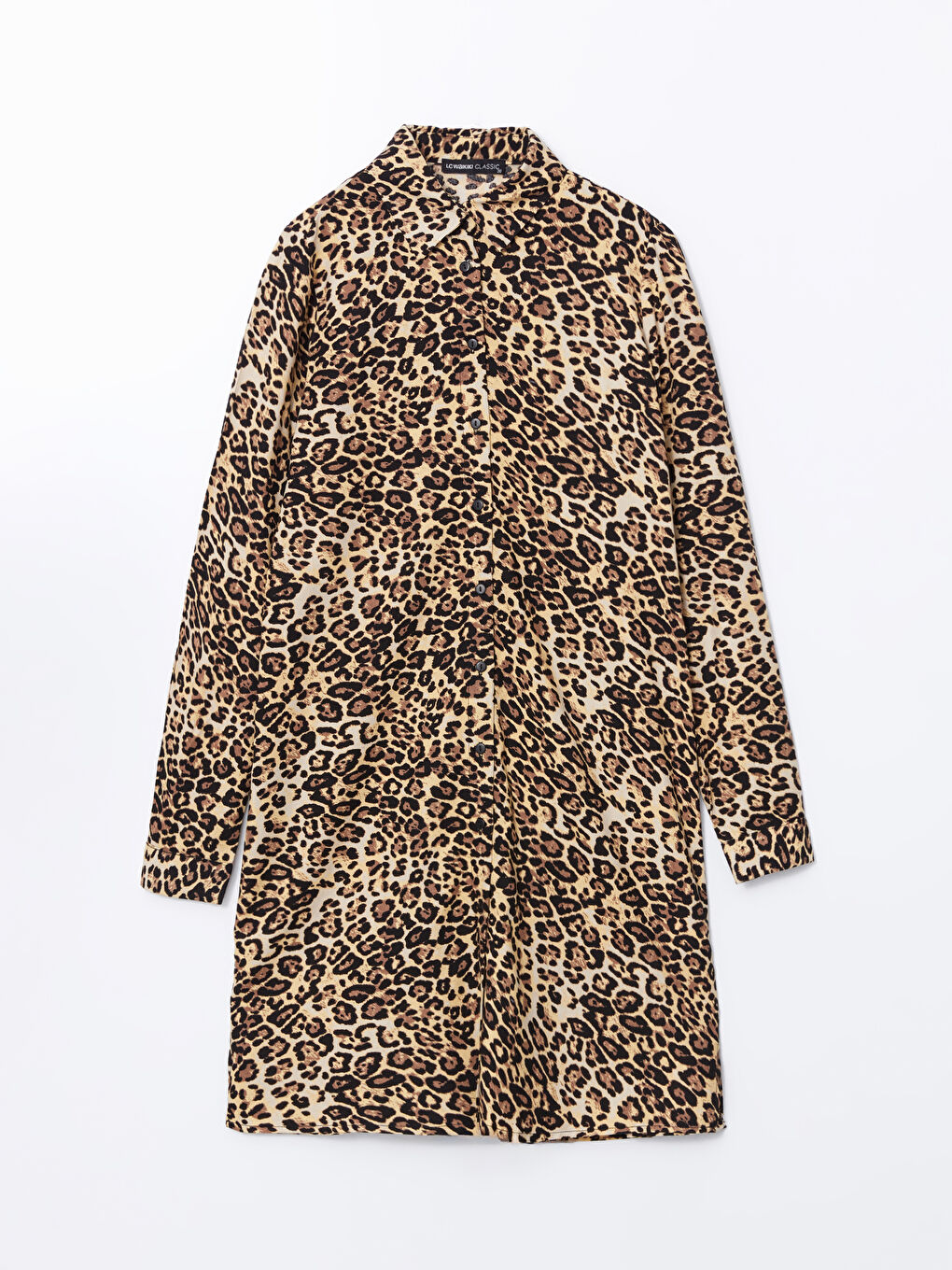 Leopard Print Women's Shirt Tunic -S5DF54Z8-SW5