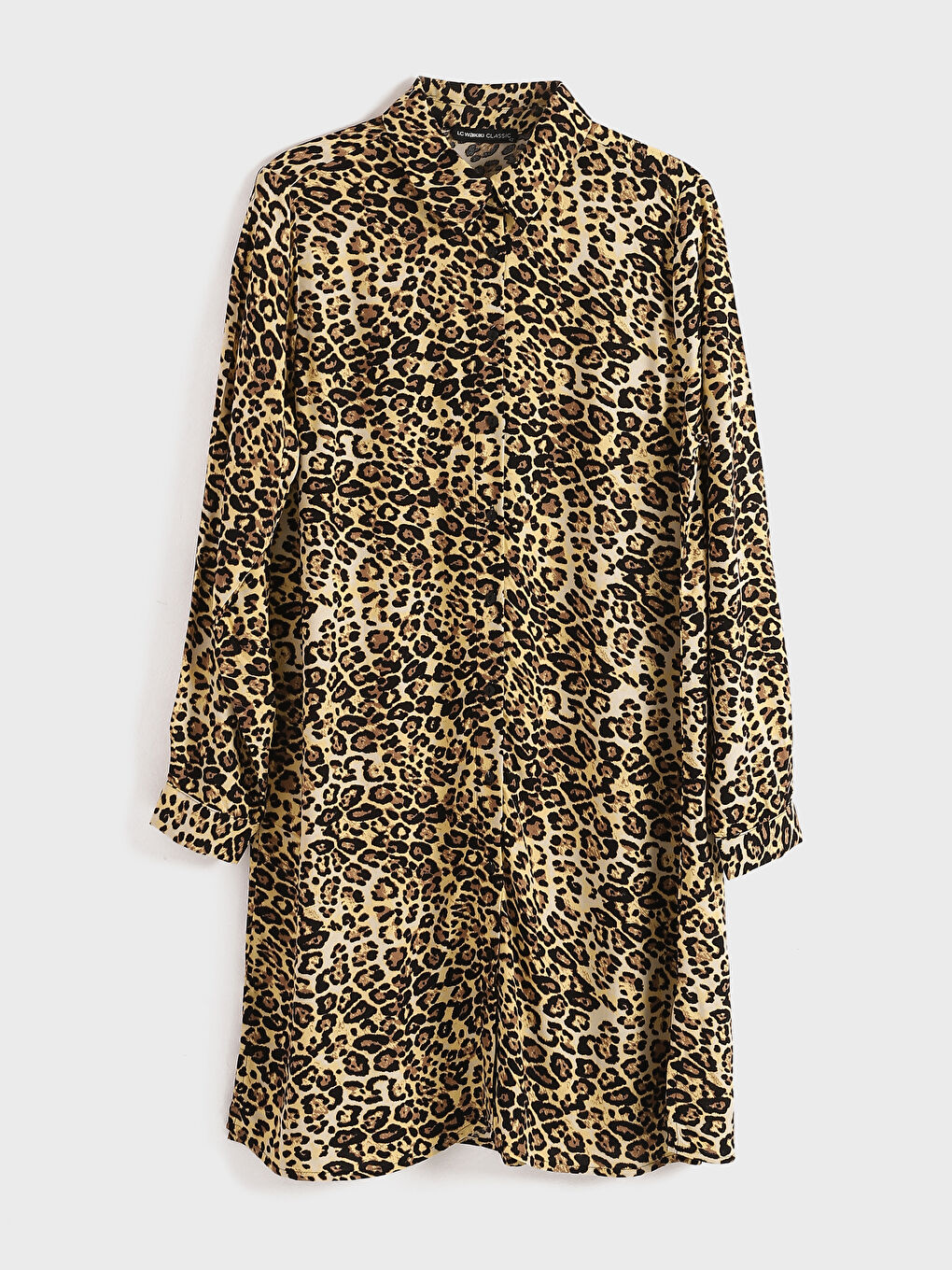 Leopard Print Women's Shirt Tunic -S5DF54Z8-SW5