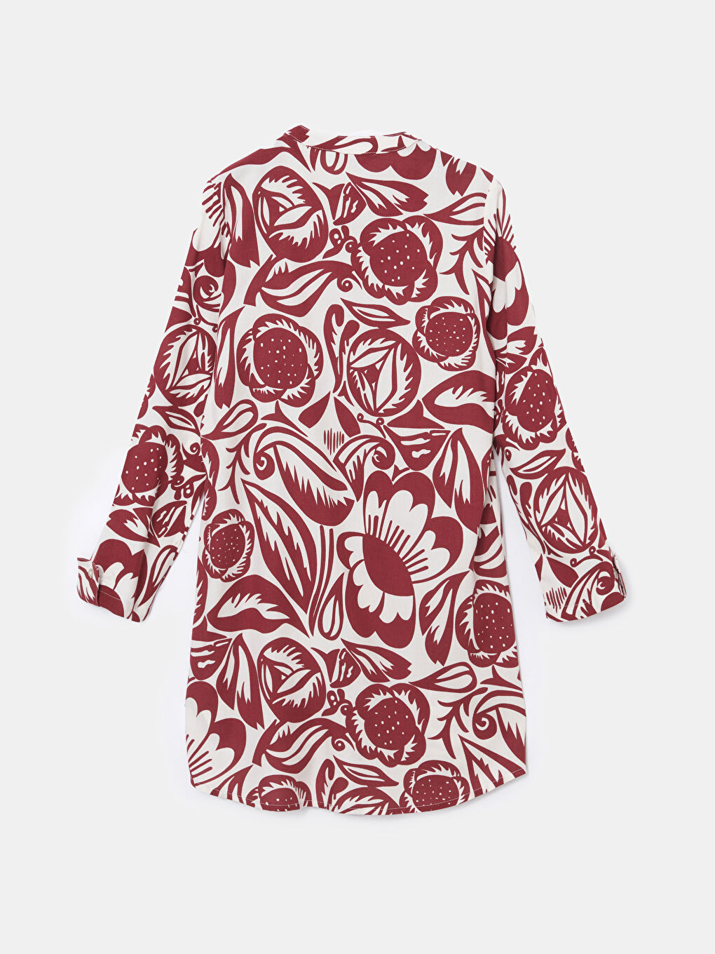 Grandad Collar Floral Women's Shirt Tunic -S5DF57Z8-LTE