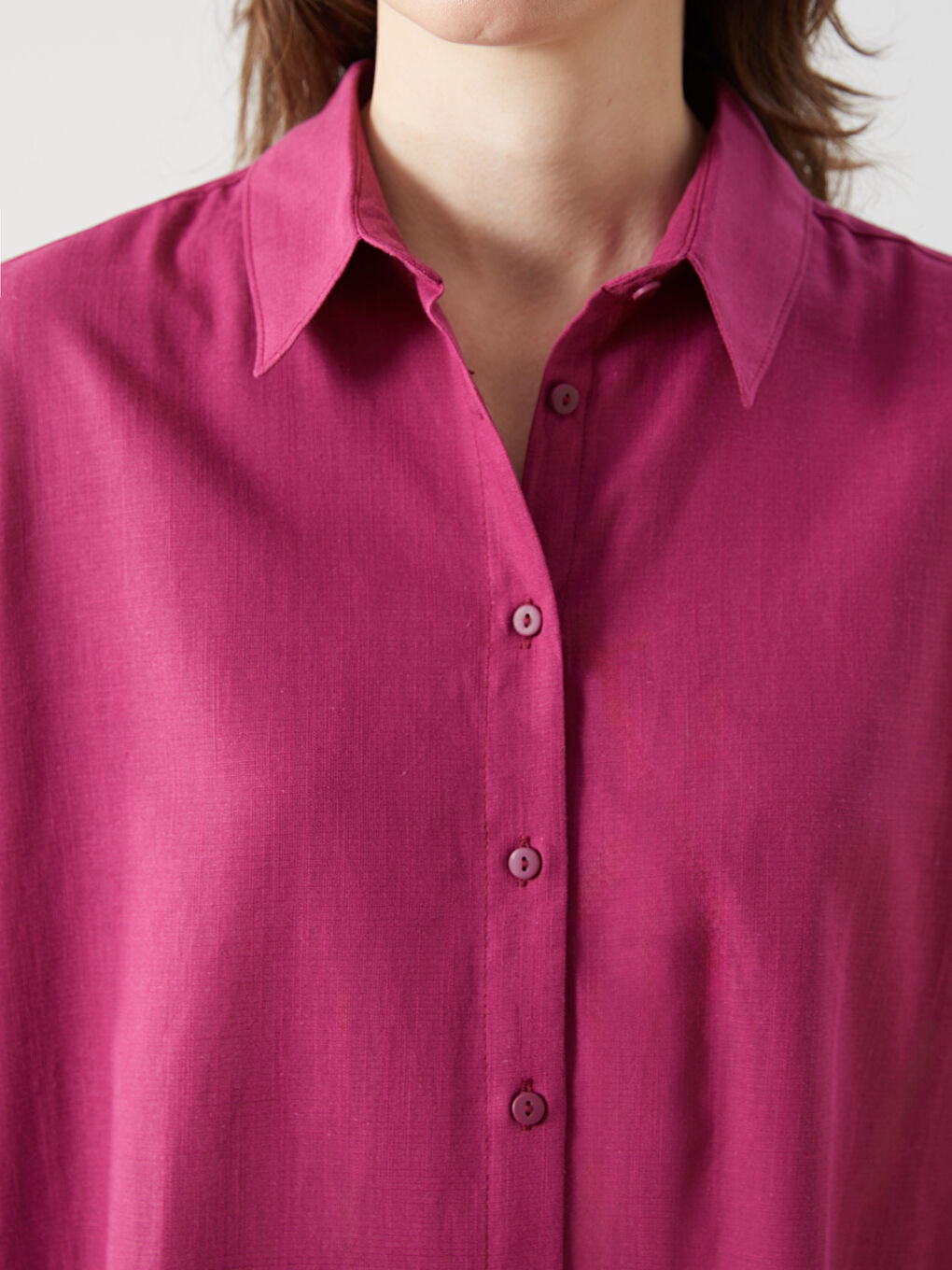 Tunique en chemise en popeline pour Femmes-2