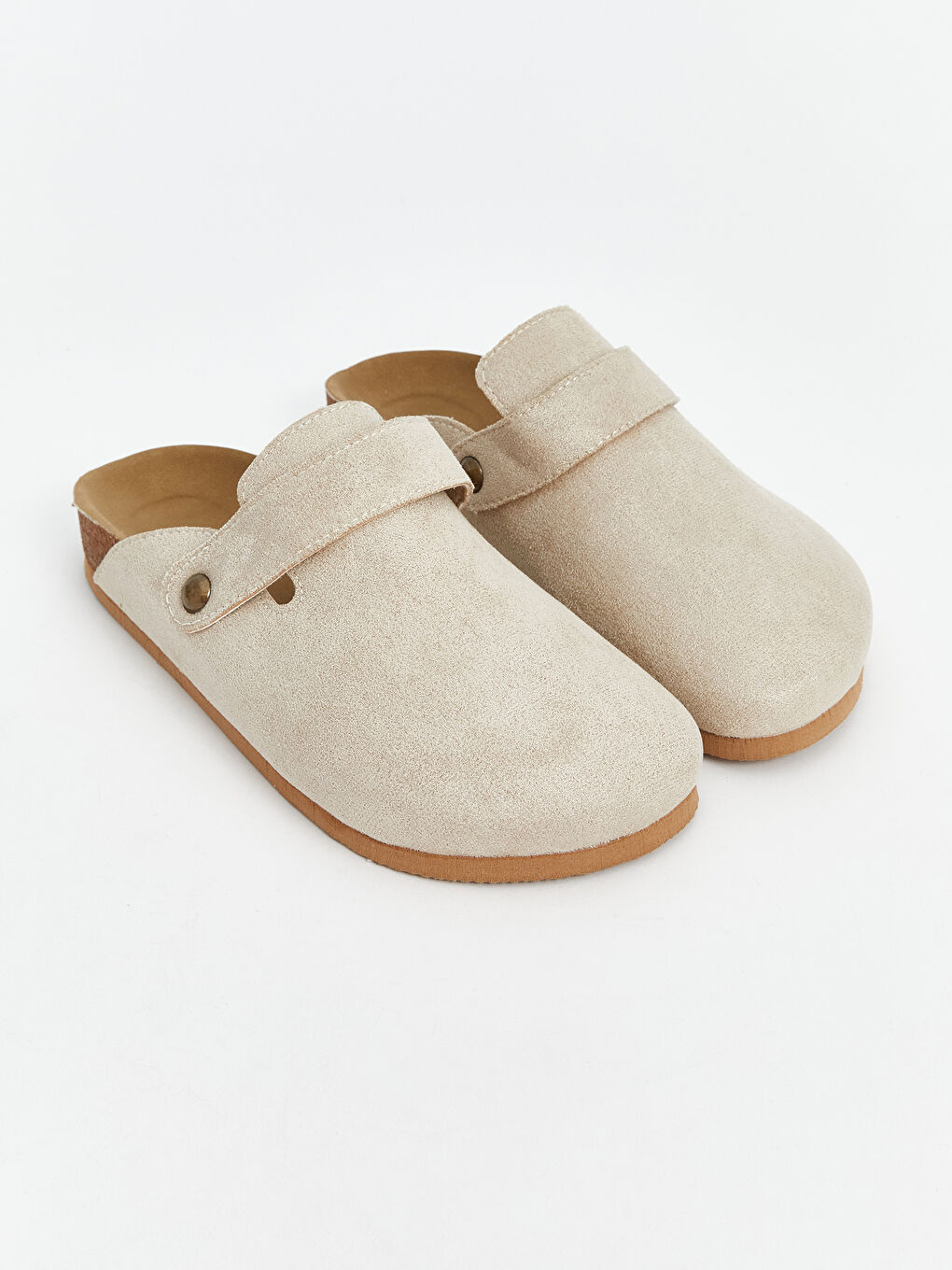 Bej Süet Görünümlü Kadın Terlik