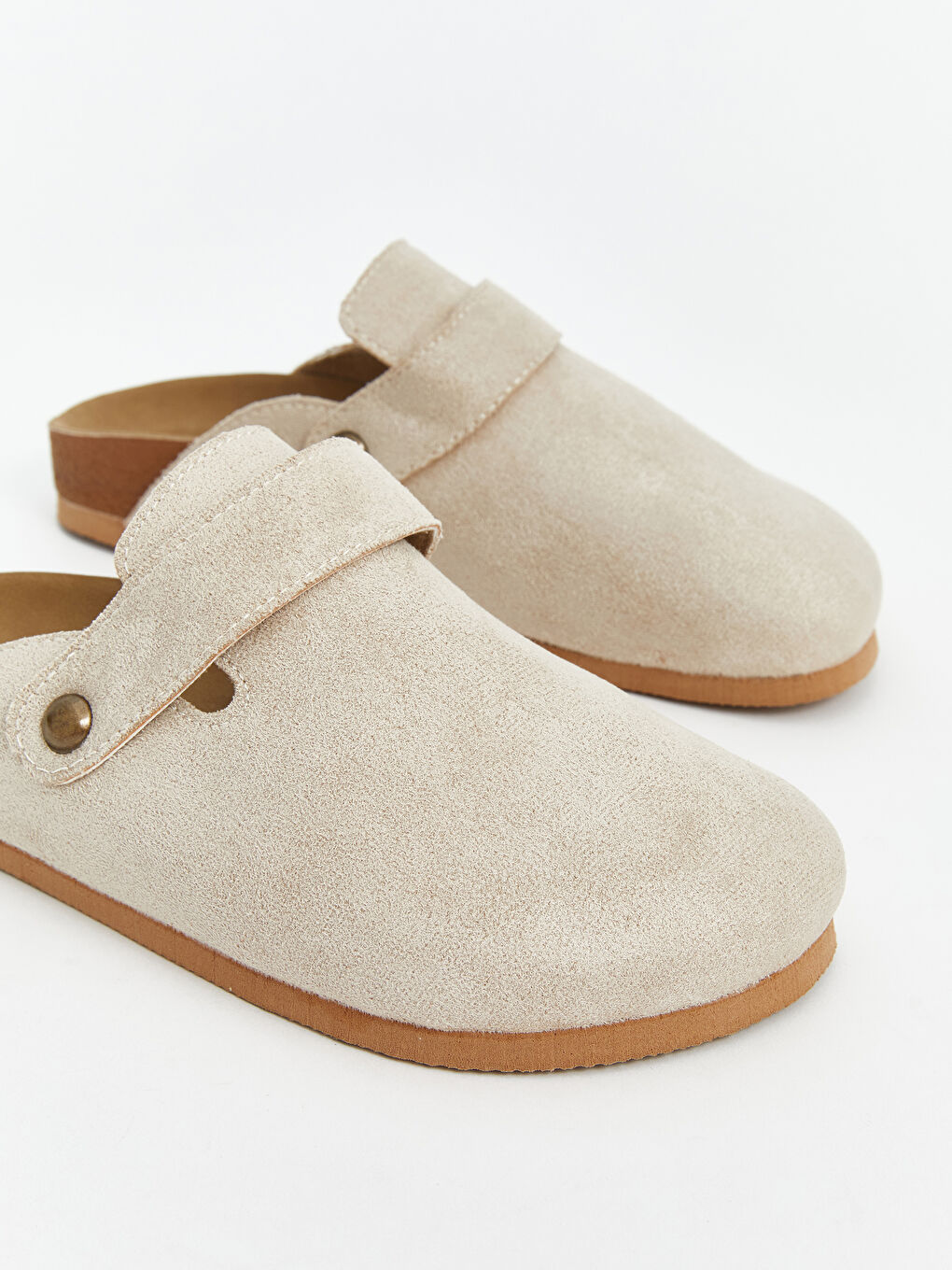 Bej Süet Görünümlü Kadın Terlik-2