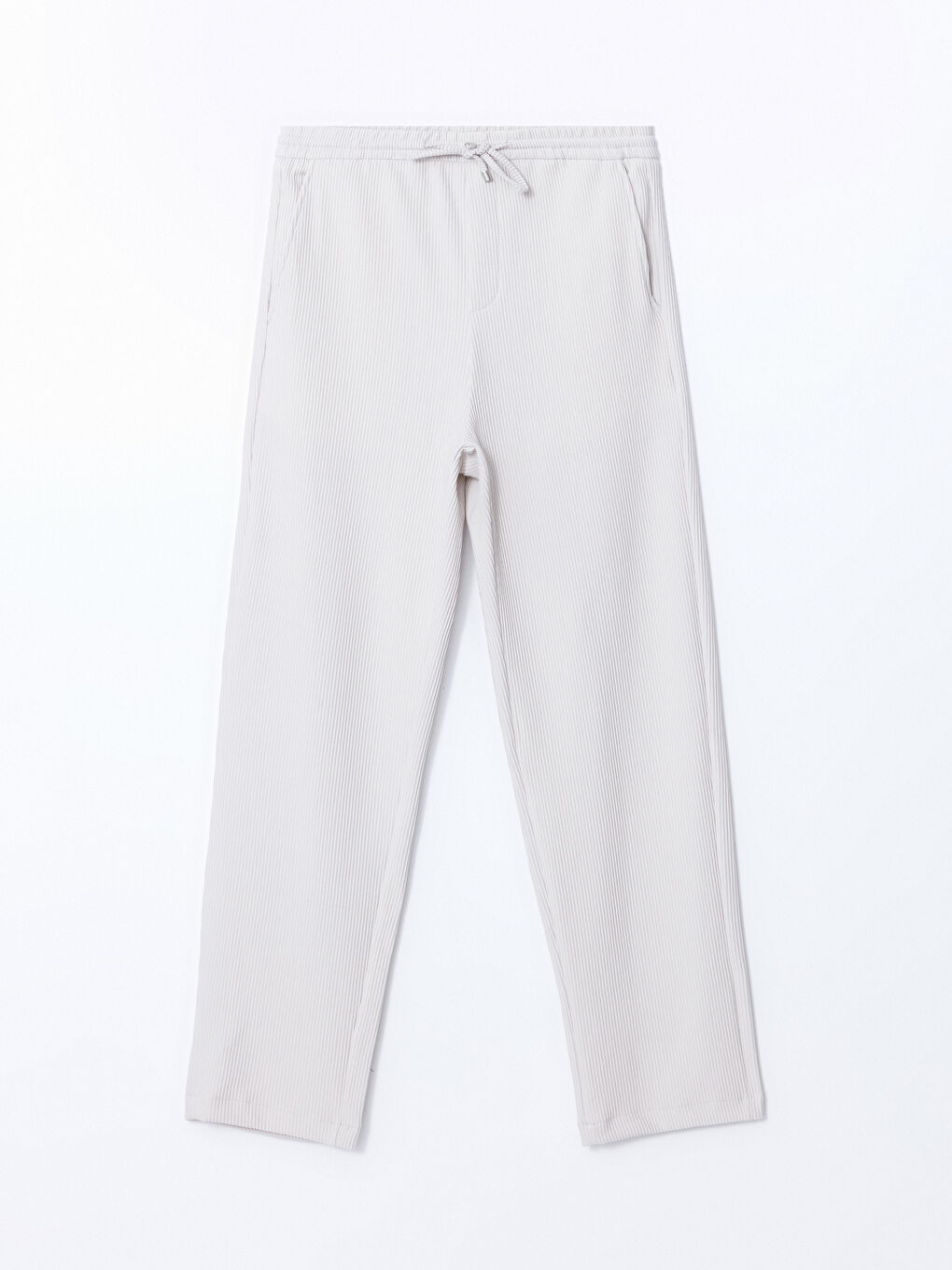 Bej Standart Kalıp Erkek Pantolon-4