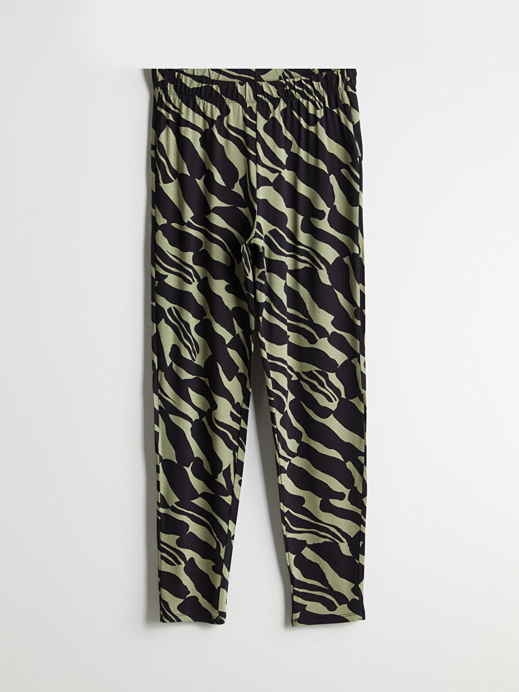 Elastic Waist Patterned Women's Trousers -S5DF74Z8-LS6