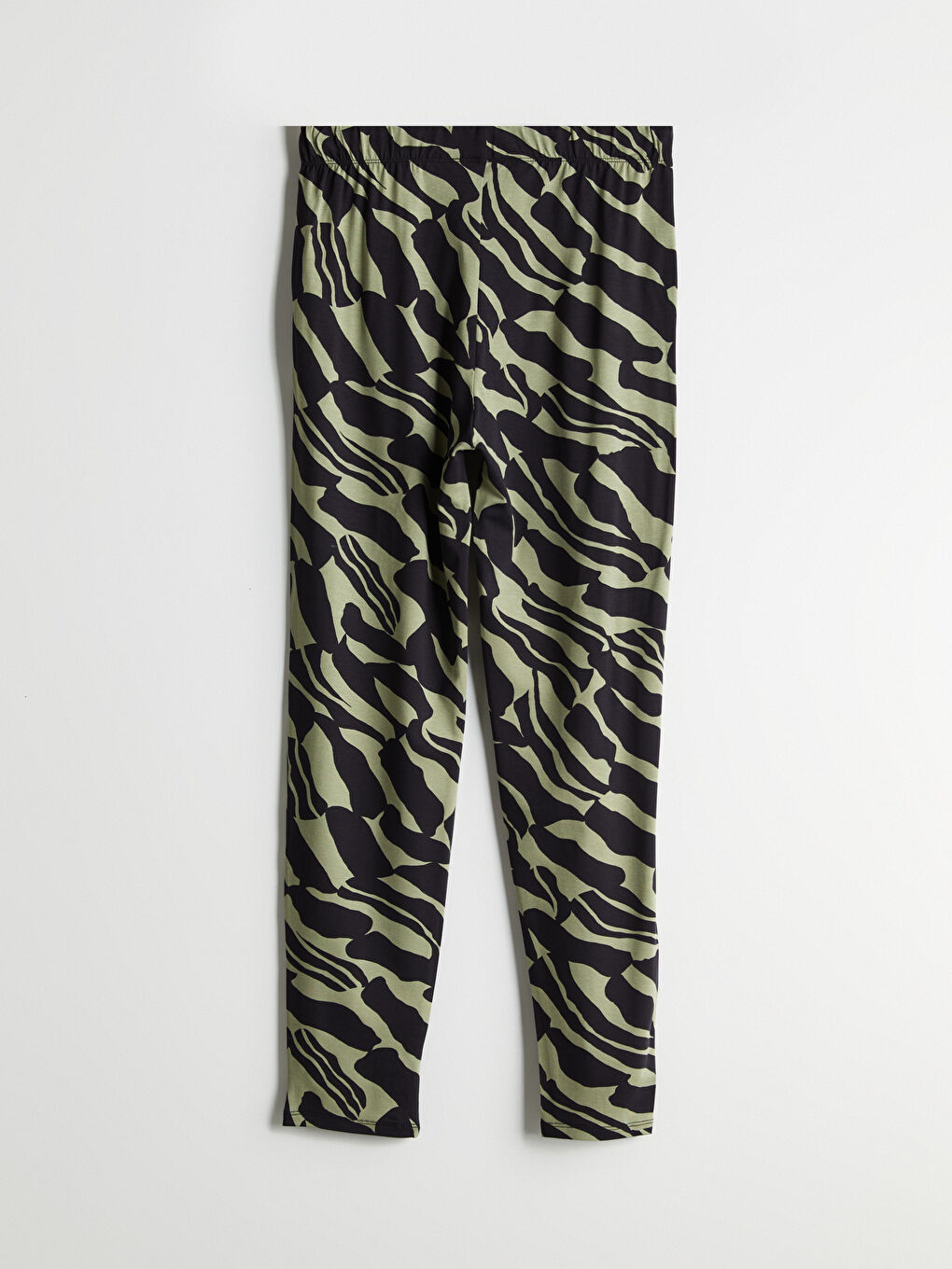 Elastic Waist Patterned Women's Trousers -S5DF74Z8-LS6