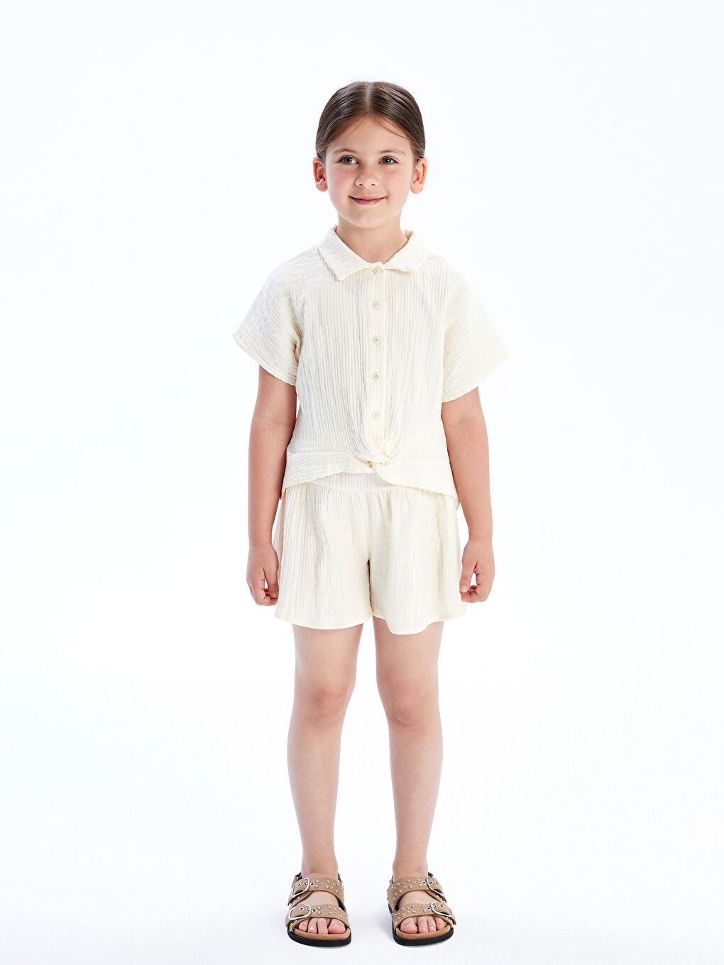 LCW Kids SVETLO BEŽ Košulja Devojka -S5DF77Z1-FDL