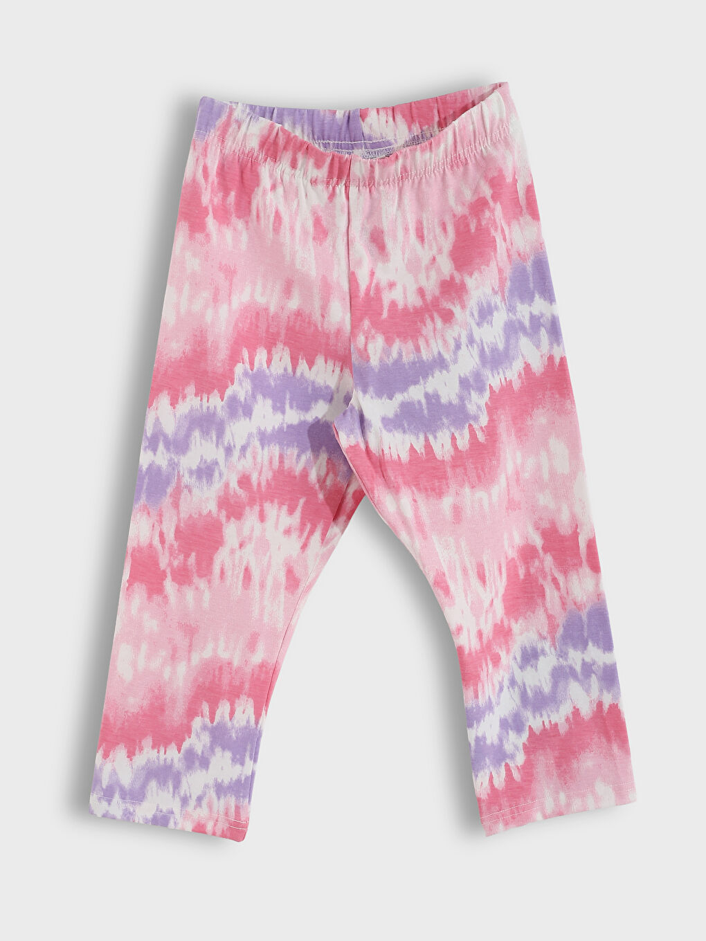 ليجن مطبوع تلات تربع الطول للبنات بوسط مطاطي