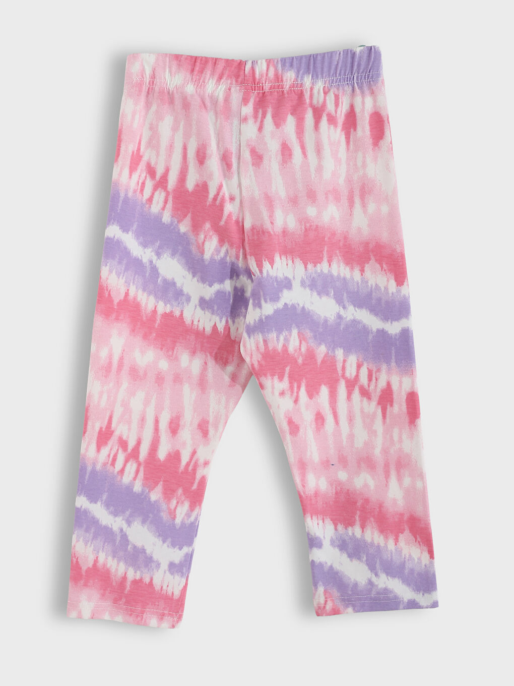 ليجن مطبوع تلات تربع الطول للبنات بوسط مطاطي-1