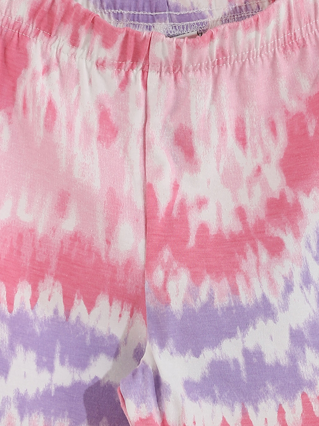 ليجن مطبوع تلات تربع الطول للبنات بوسط مطاطي-3