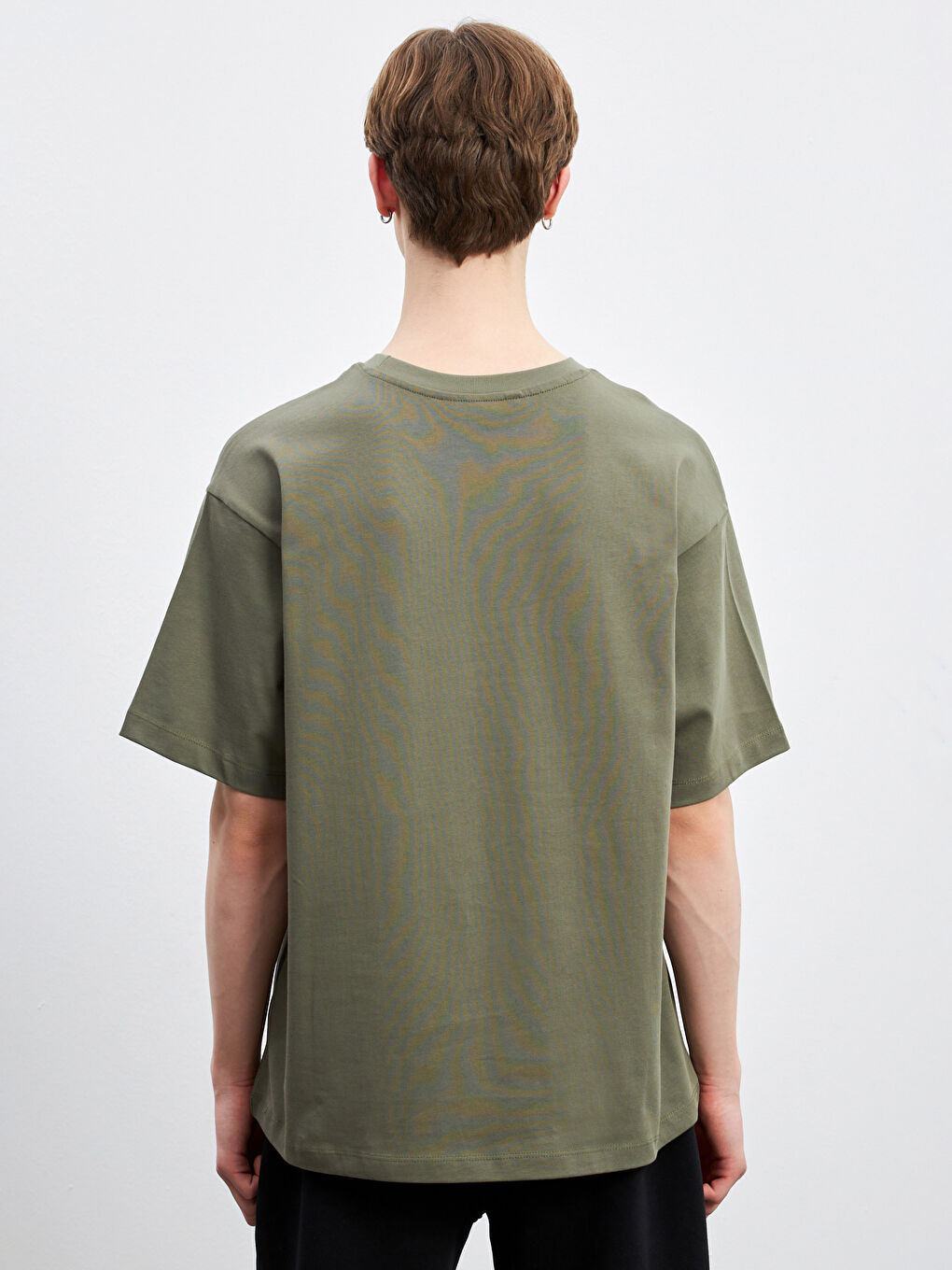 T-shirt pour hommes en coton peigné imprimé à manches courtes et col rond-3