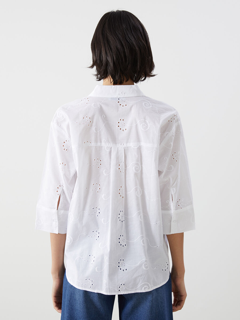 Openwork Oversize Women's Shirt -S5DG05Z8-R9J