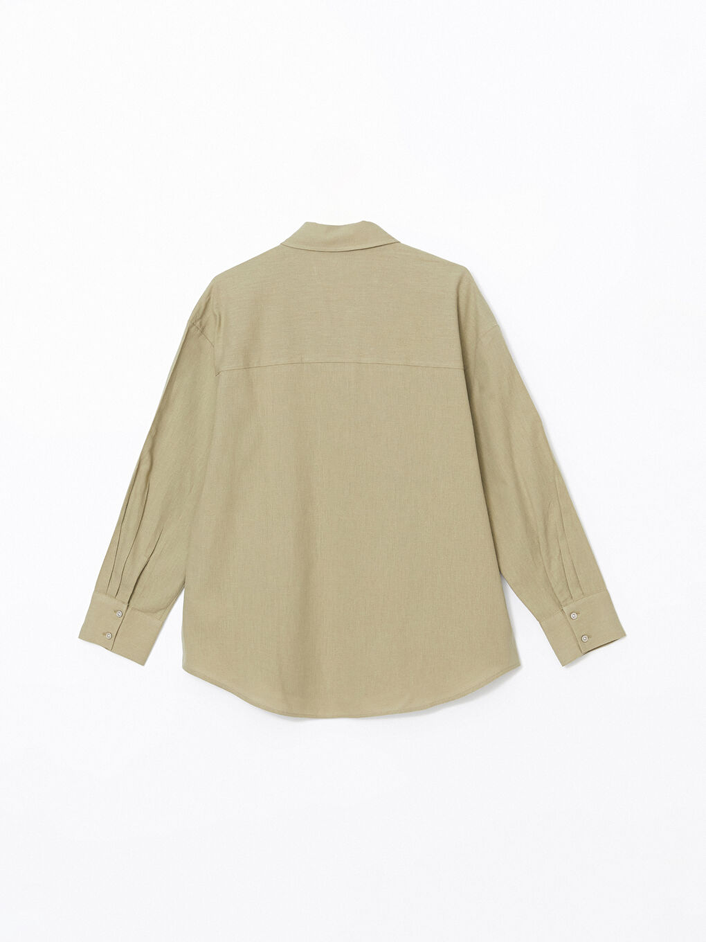 LCW Vision Oversize Linen Blend Women's Shirt -S5DG07Z8-K6G