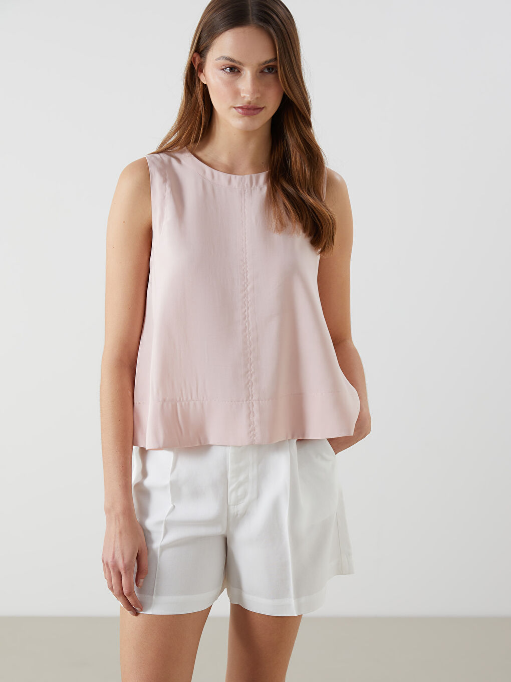 LCW Vision Crew Neck Women's Blouse -S5DG12Z8-UX5