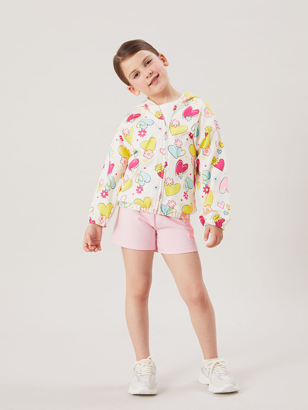 Hooded Baby Girls' Zip-Up Sweatshirt -S5DG20Z1-LRB