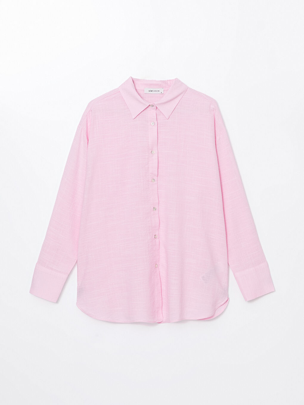 LCW Vision Pembe Loose Fit Kadın Gömlek - 4