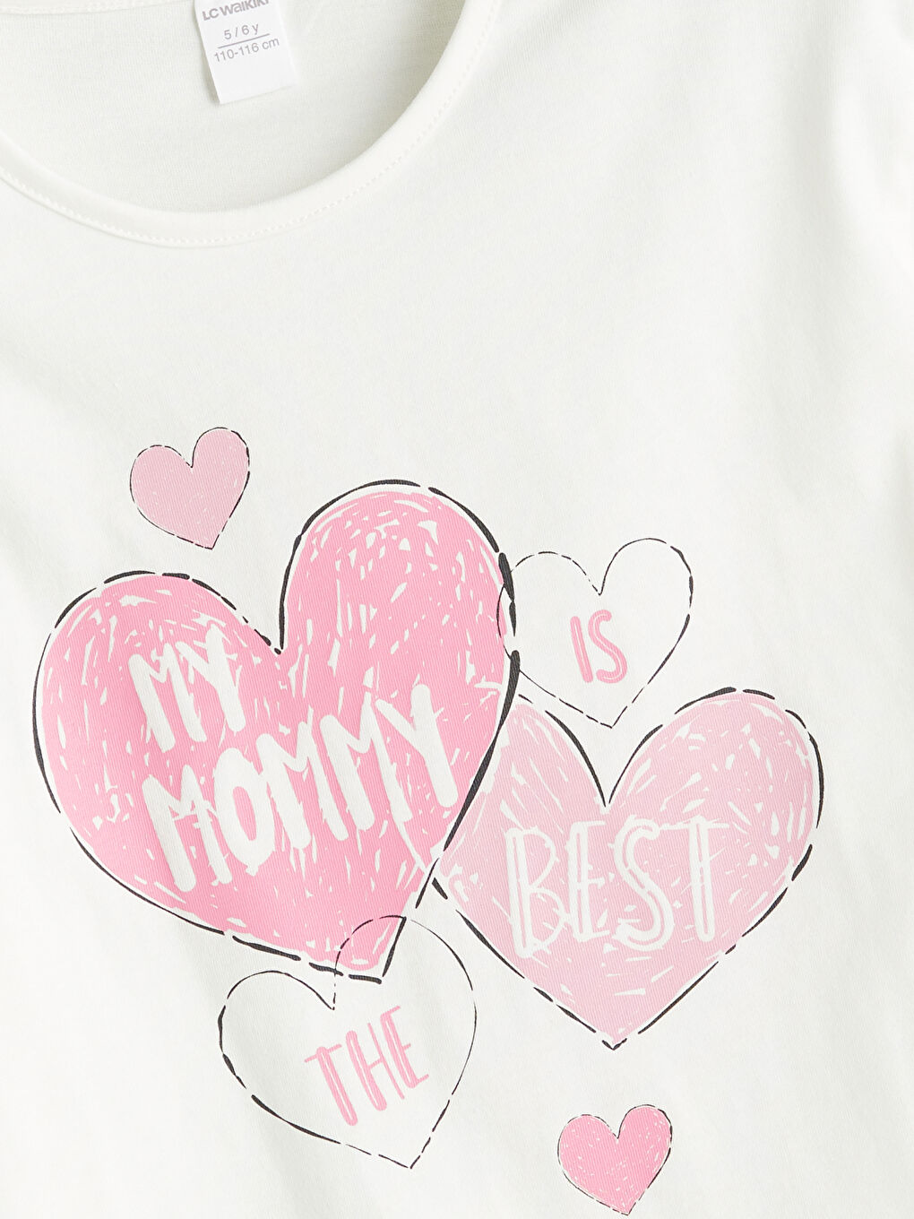 Crew Neck Printed Girls' T-Shirt -S5DG47Z1-R9J