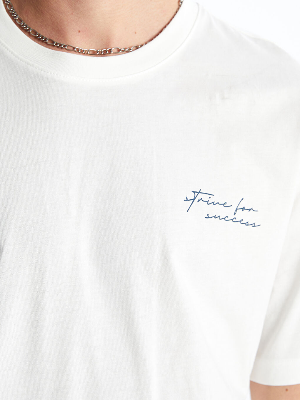 Crew Neck Printed Jersey Men's T-Shirt-2