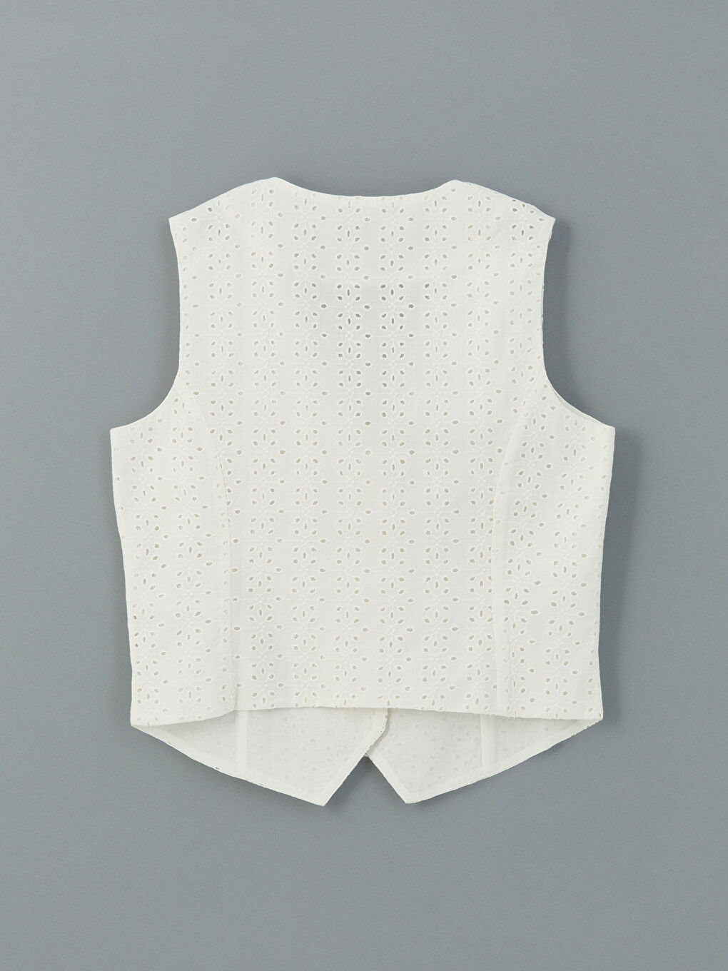 V Neck Embroidered Broderie Women's Classic Waistcoat -S5DG62Z8-J5E
