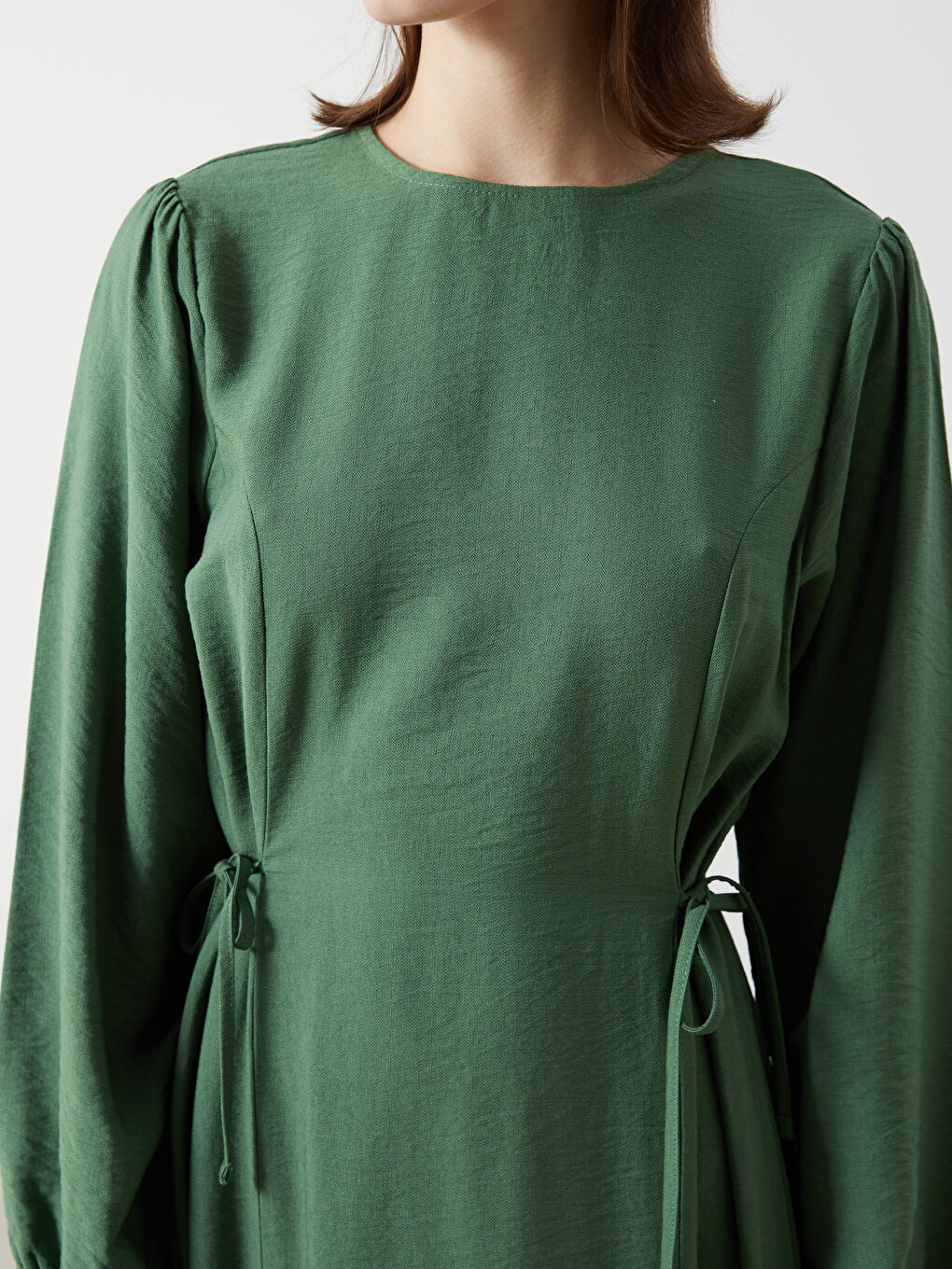 Rochie Simplă Plisată pentru Femei-2