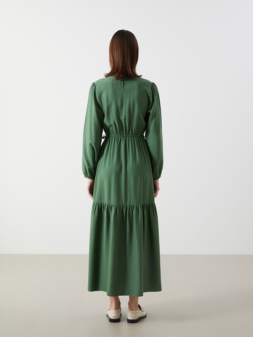 Rochie Simplă Plisată pentru Femei-3