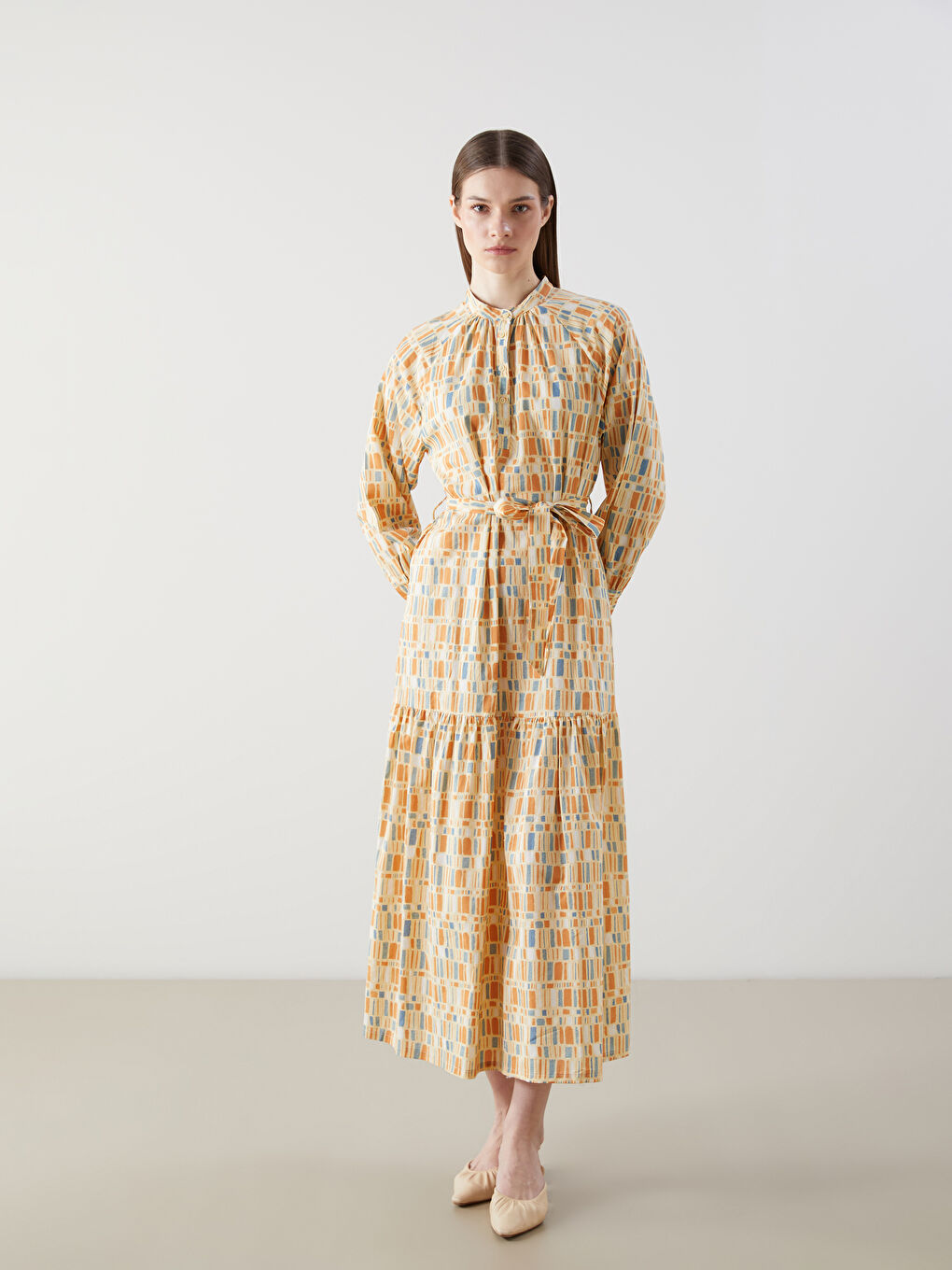 Robe À Motifs pour Femmes avec Ceinture à Nouer