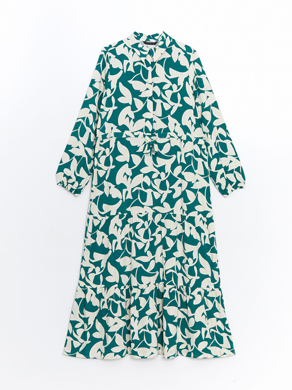 Robe à motifs à col boutonné-4