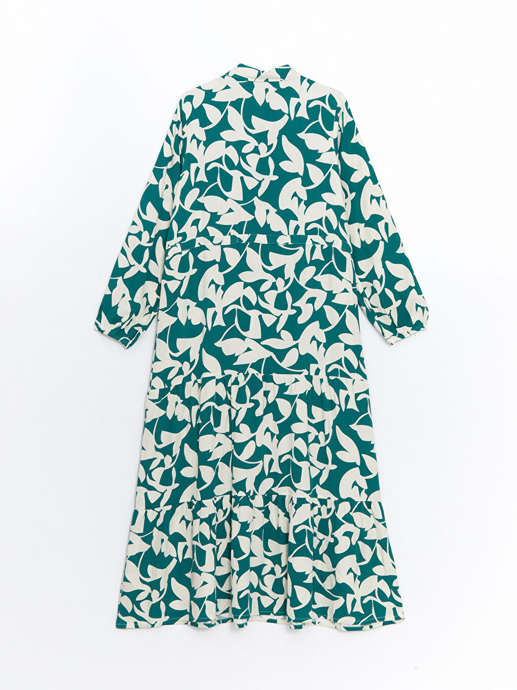 Robe à motifs à col boutonné-5